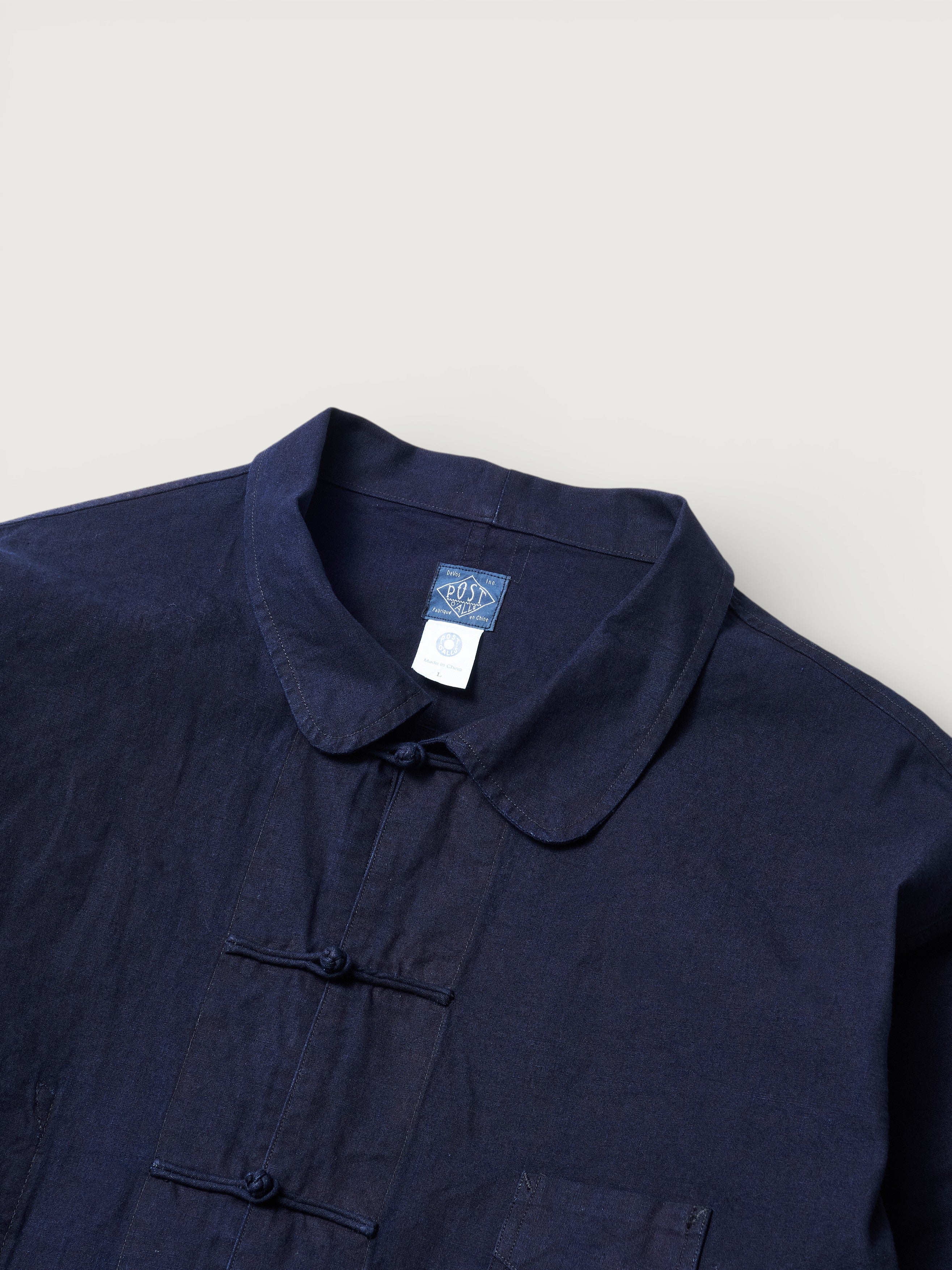 3107B-1 POST chinois : vintage sheeting indigo