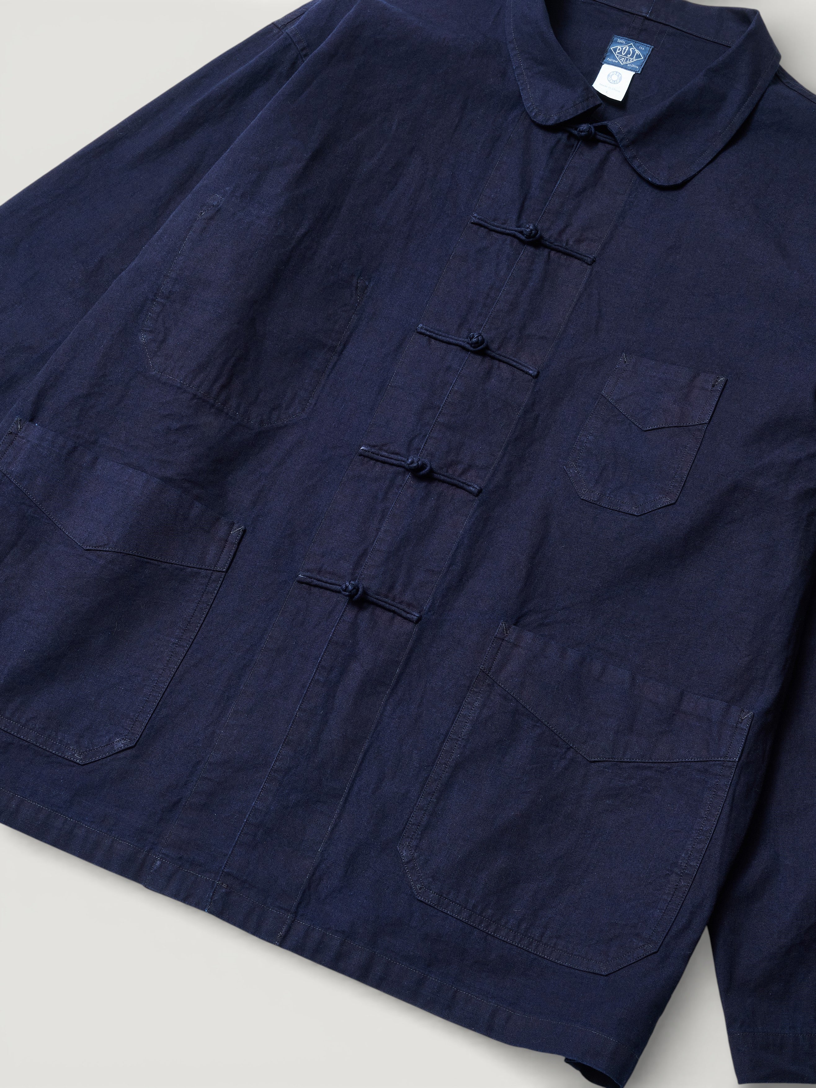 #3107B-1 POST chinois : vintage sheeting indigo