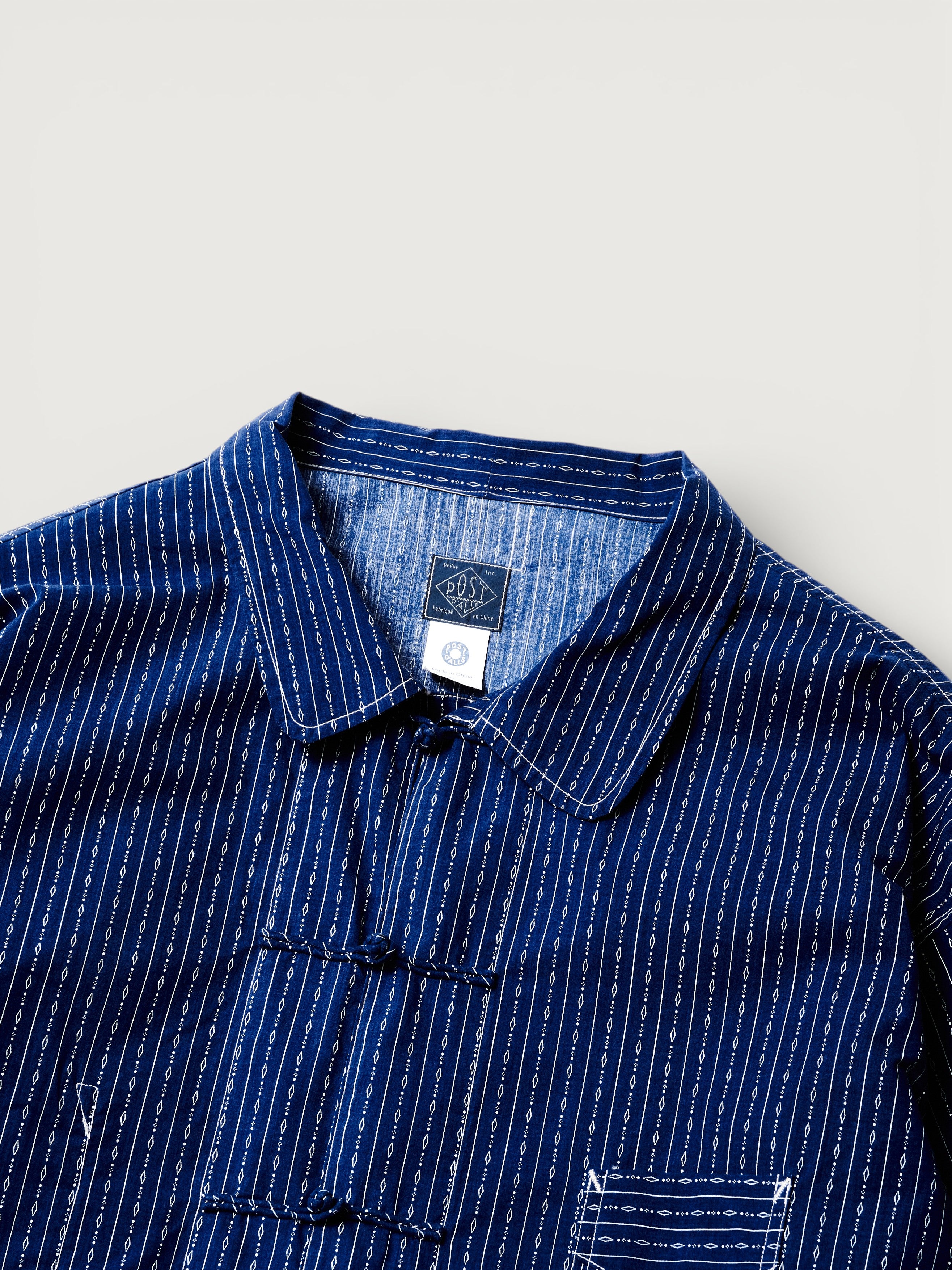 #3107B-2 POST chinois : vintage calico navy