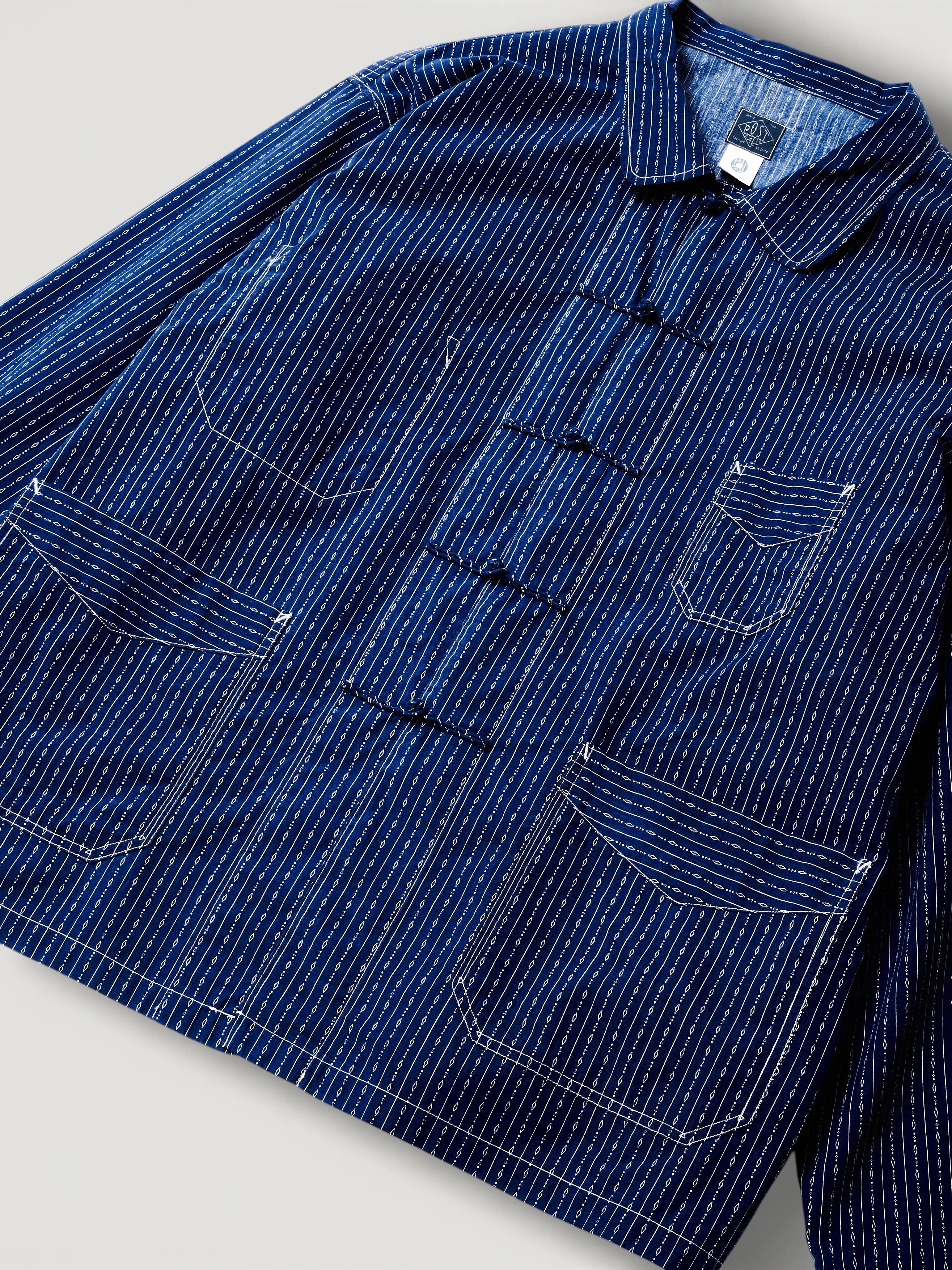 3107B-2 POST chinois : vintage calico navy