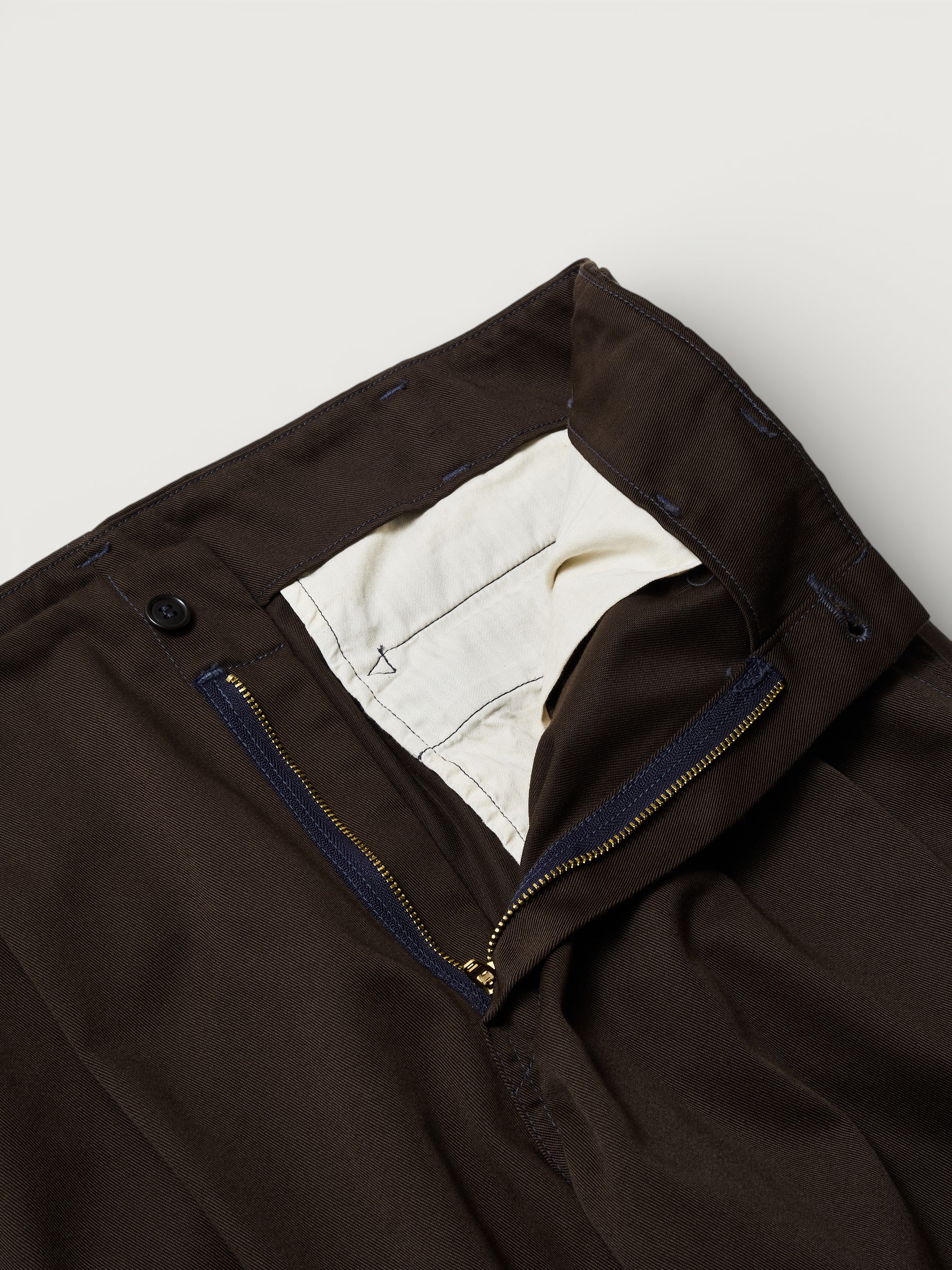 #3326-PTN California Pegtop : poly cotton twill brown