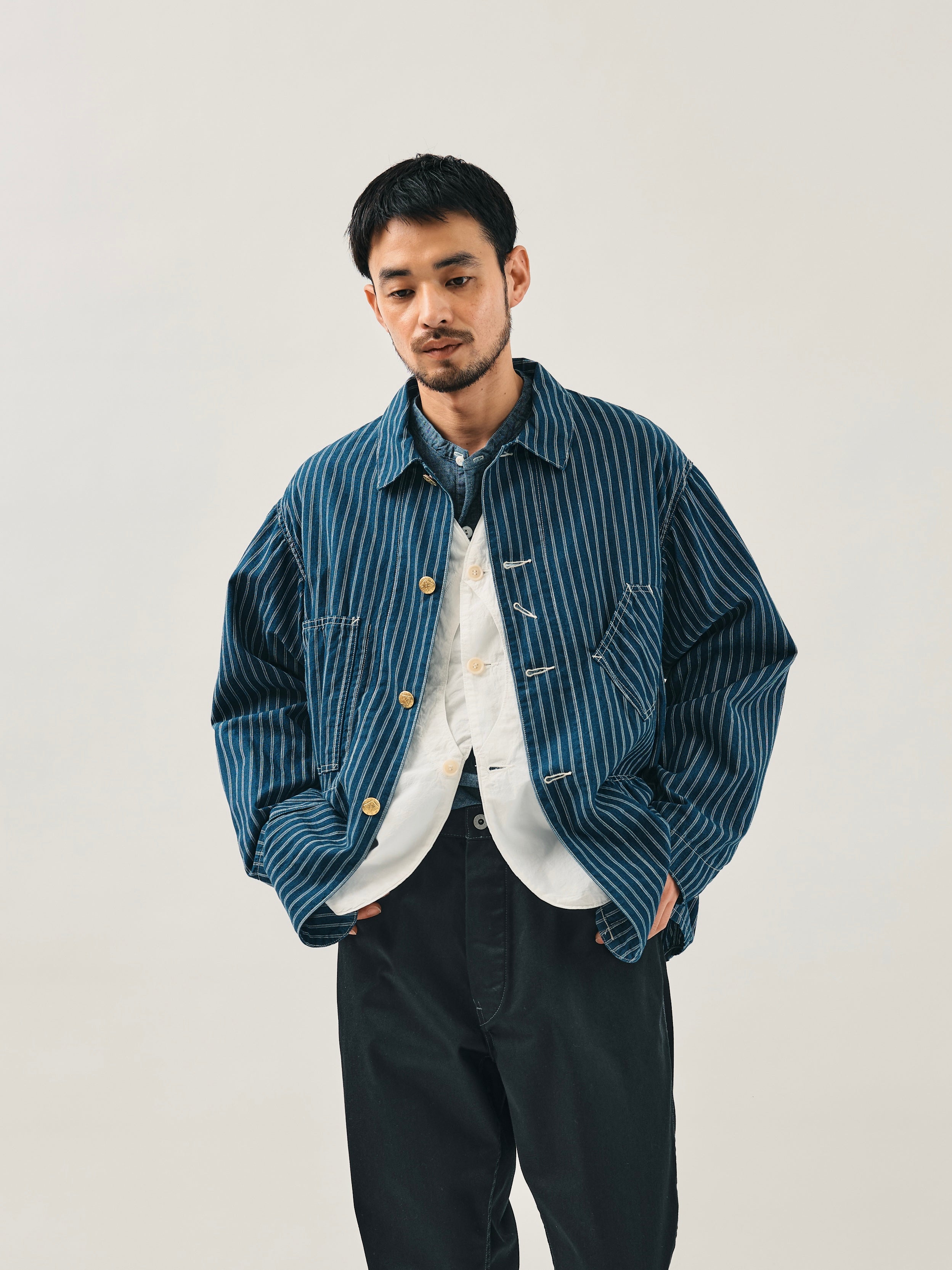 #3102SB-SC2 SWEETBEAR 3 : stripe chambray 2 indigo