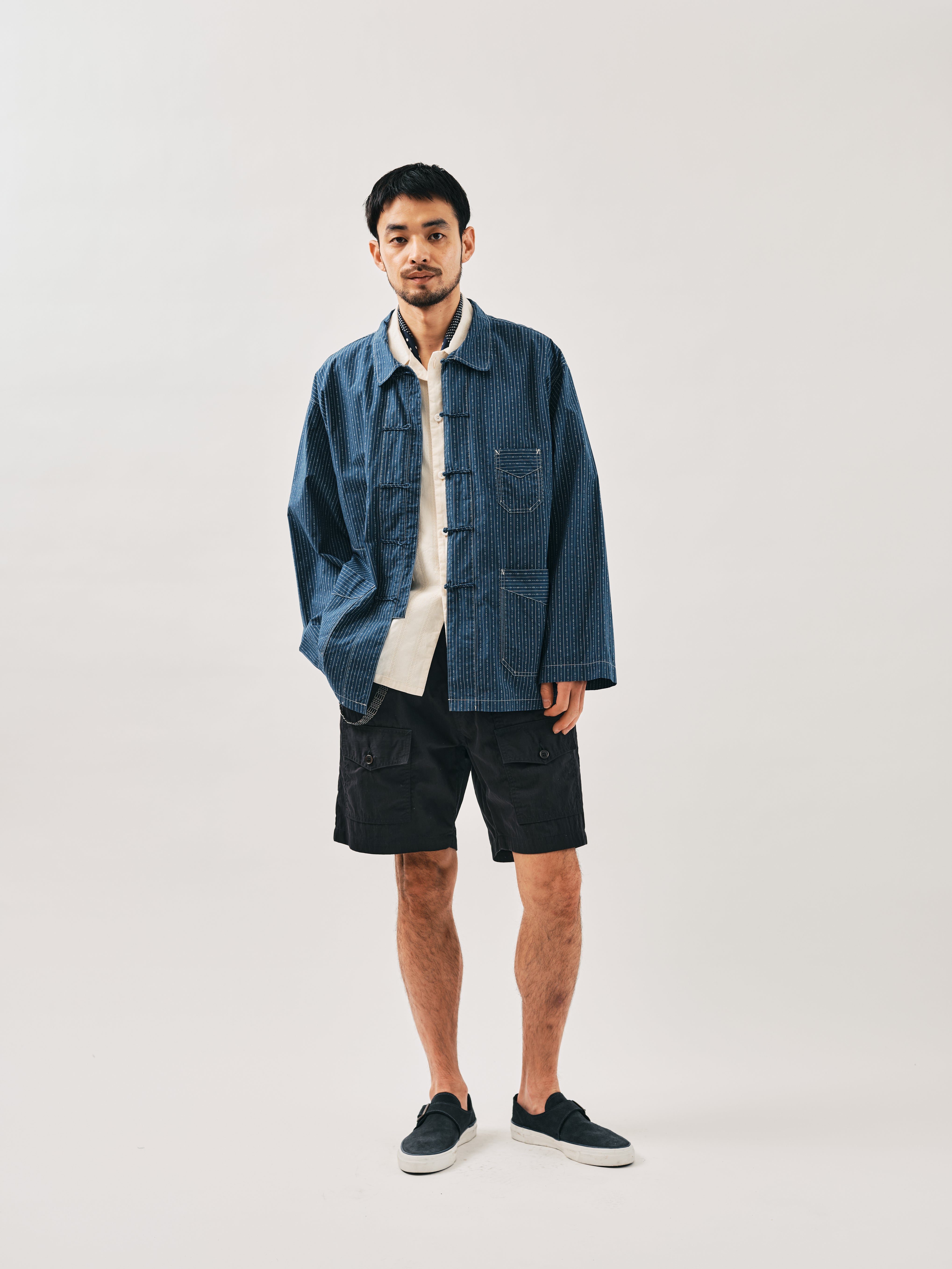 #3107B-2 POST chinois : vintage calico navy