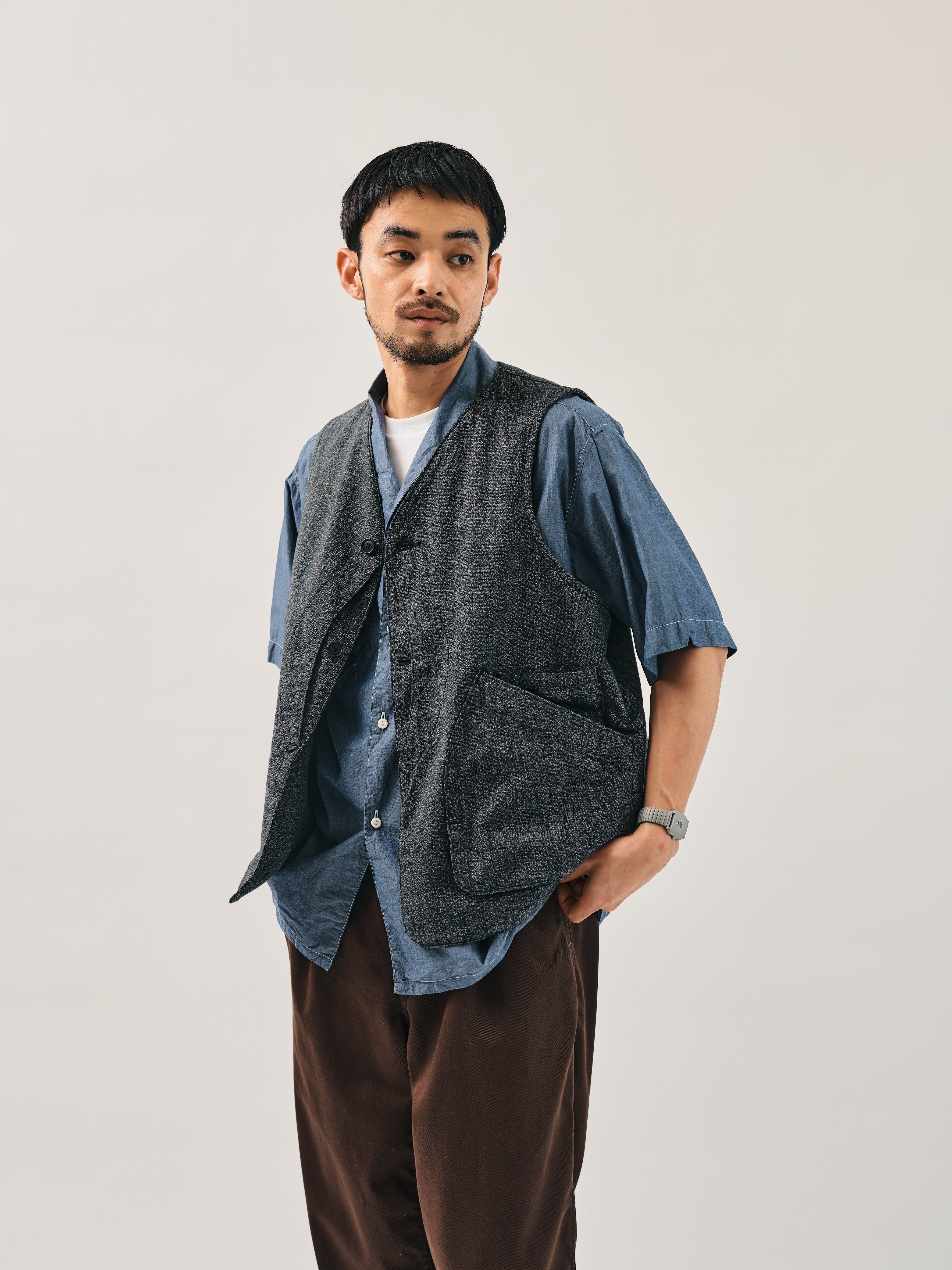 #3503-CCG DEE Vest 2 : cotton covert grey