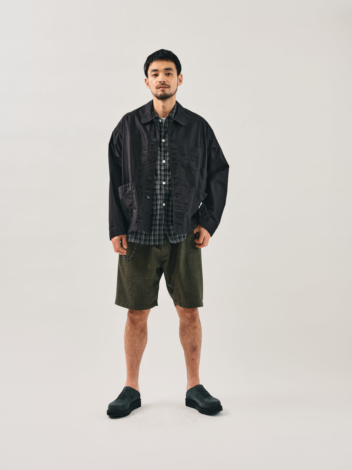 #3307CPS-TOO POST Coach Shorts : tech oxford olive flash