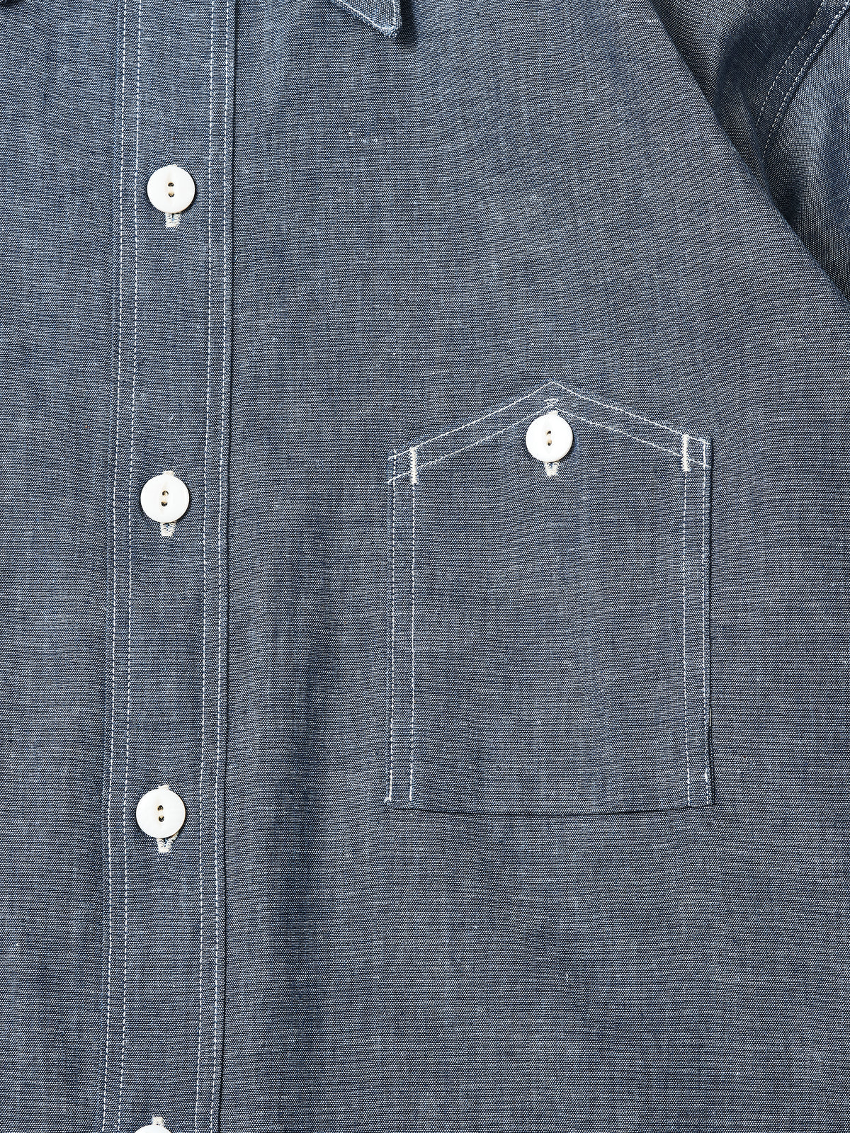 #1206-11R No.6 Shirt : classic chambray indigo rigid  [SHOP SPECIAL]