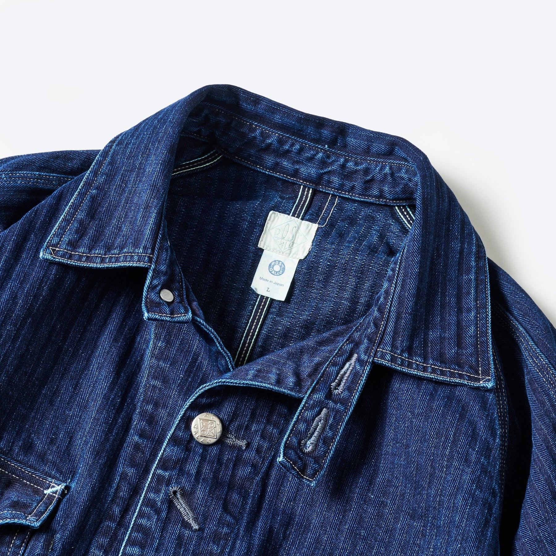 #1102-HBI Engineers' Jacket : herringbone denim double indigo – POST OʼALLS