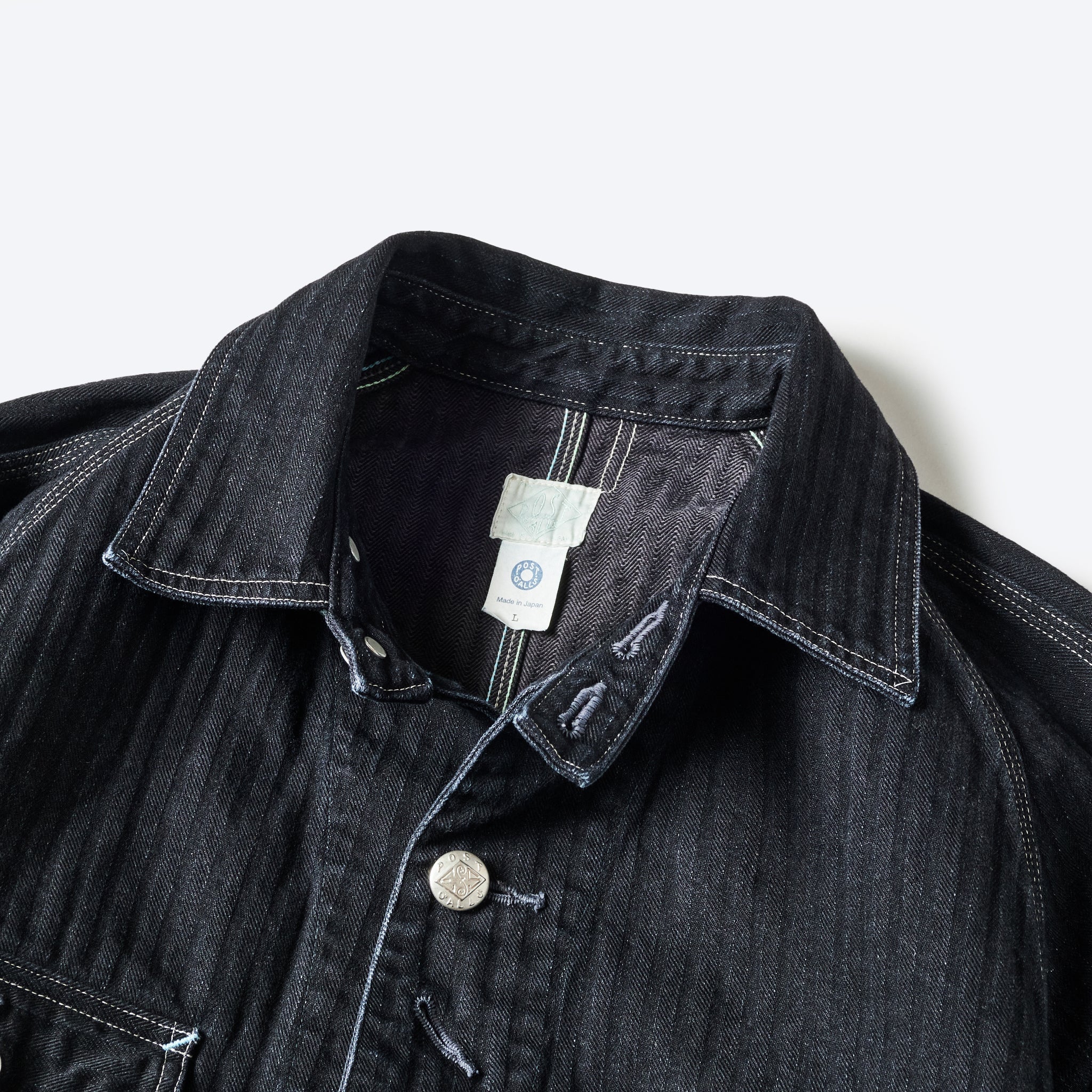 #1102-HBB Engineers' Jacket : herringbone denim black