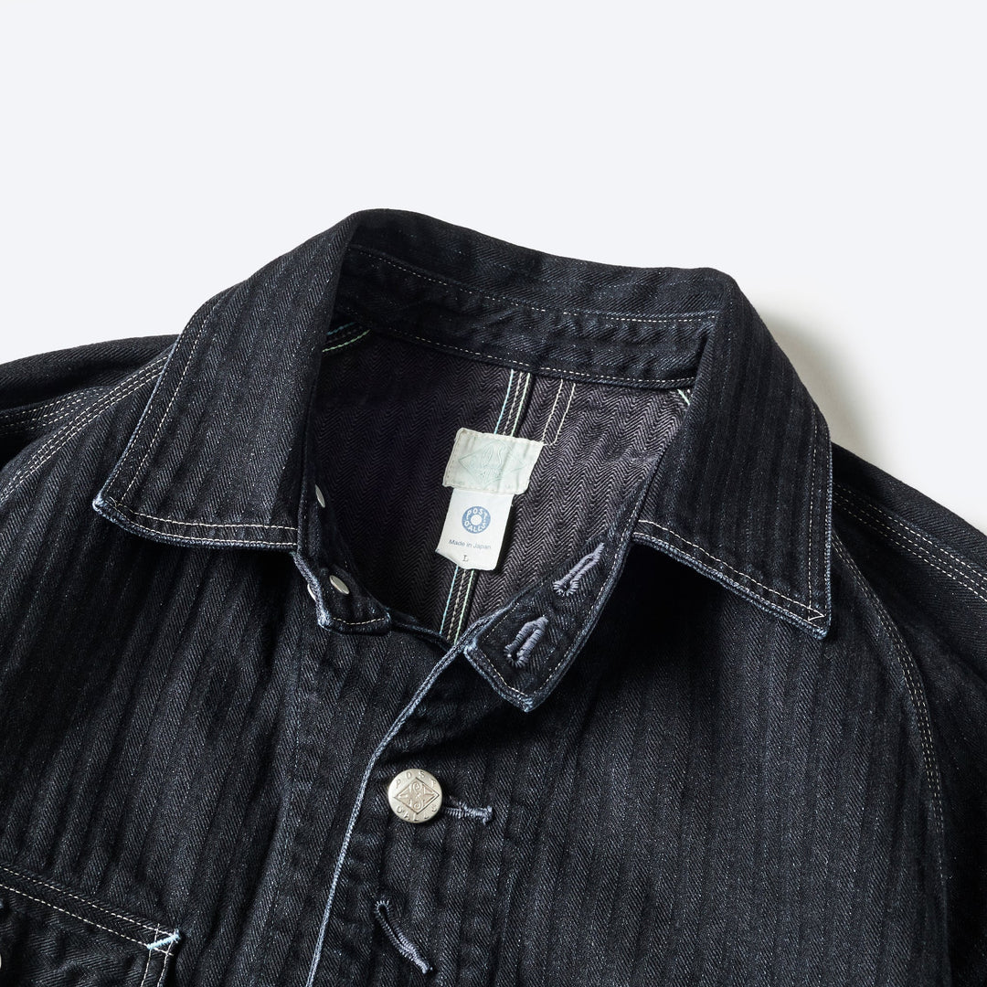 POST O’ALLS / Engineers' Jacket Post O'Alls Engineers' Jacket Herringbone Denim Double Indigo