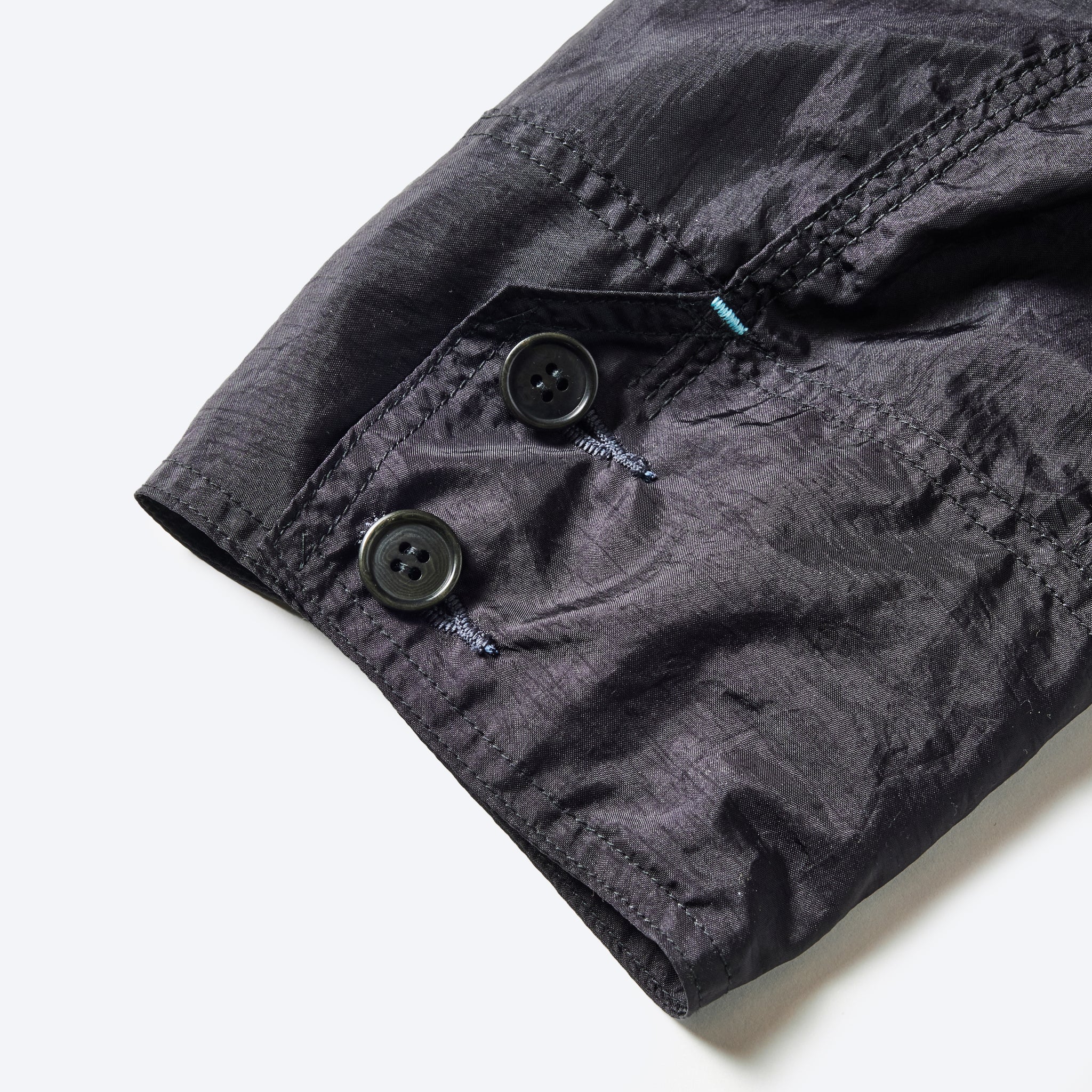 #1102-CTB Engineers' Jacket : crinkle nylon taffeta black