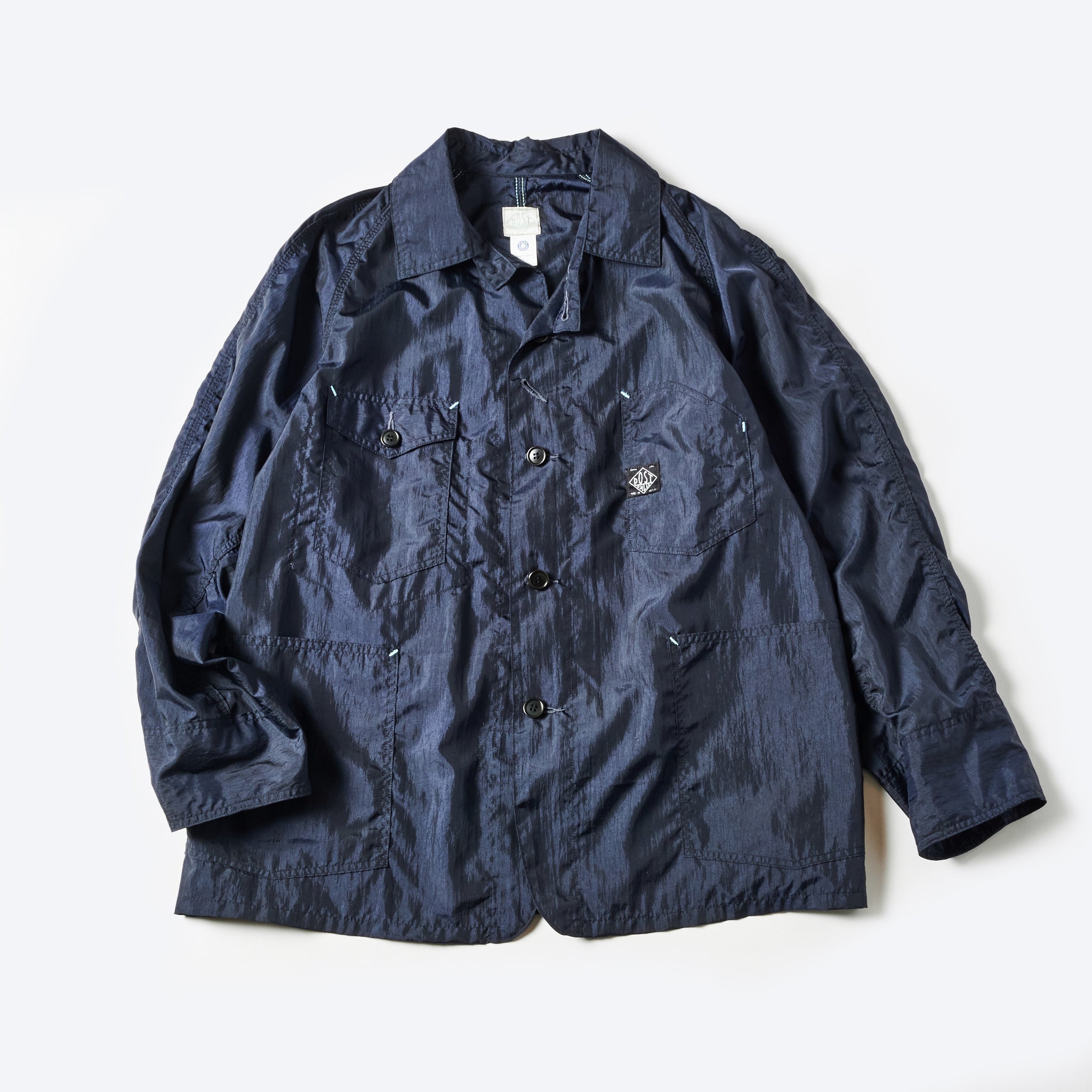 #1102-CTN Engineers' Jacket : crinkle nylon taffeta navy