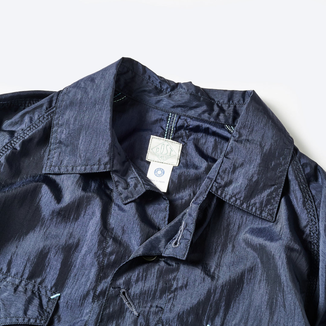 1102-CTB Engineers' Jacket : crinkle nylon taffeta black