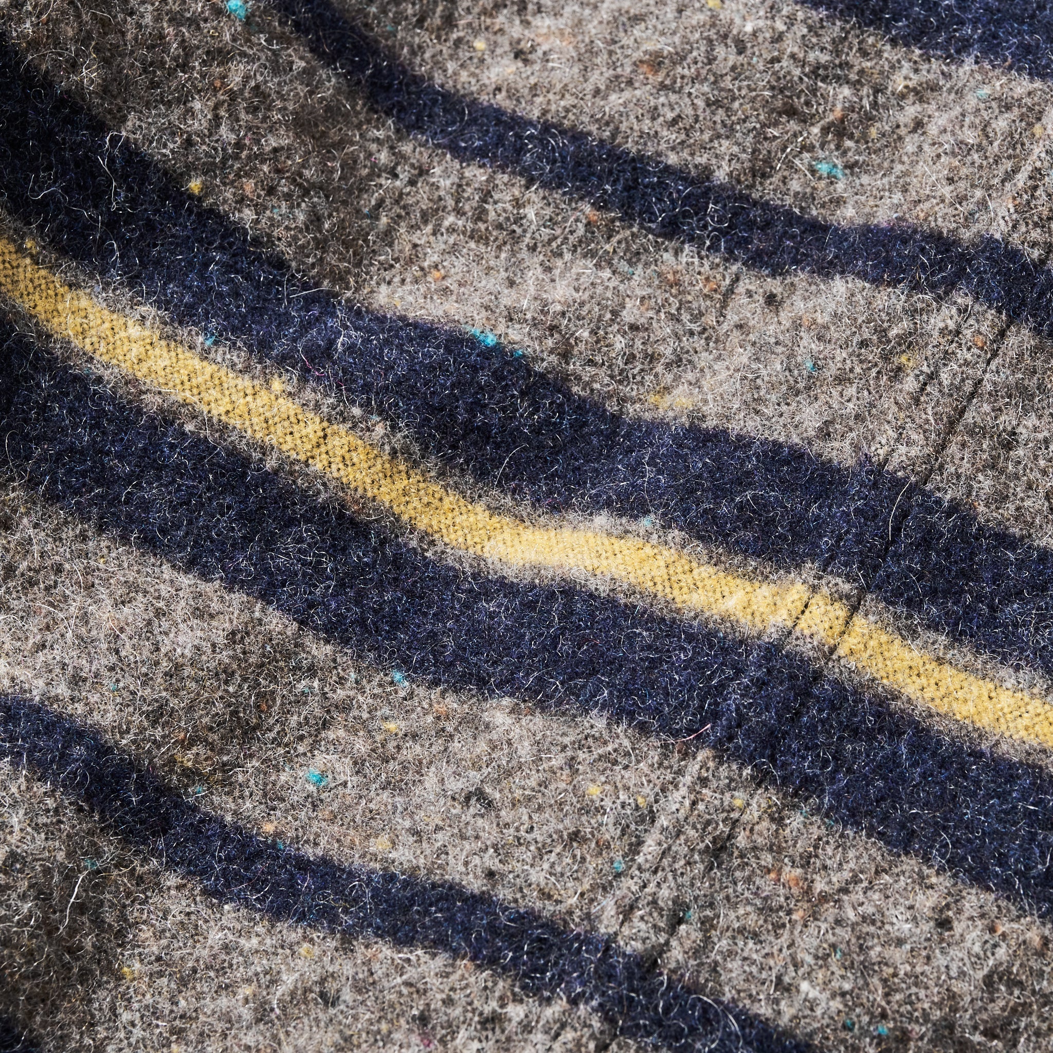 #1103-TWN Polarfleece Jacket (trashed wool version) : trashed wool navy stripe