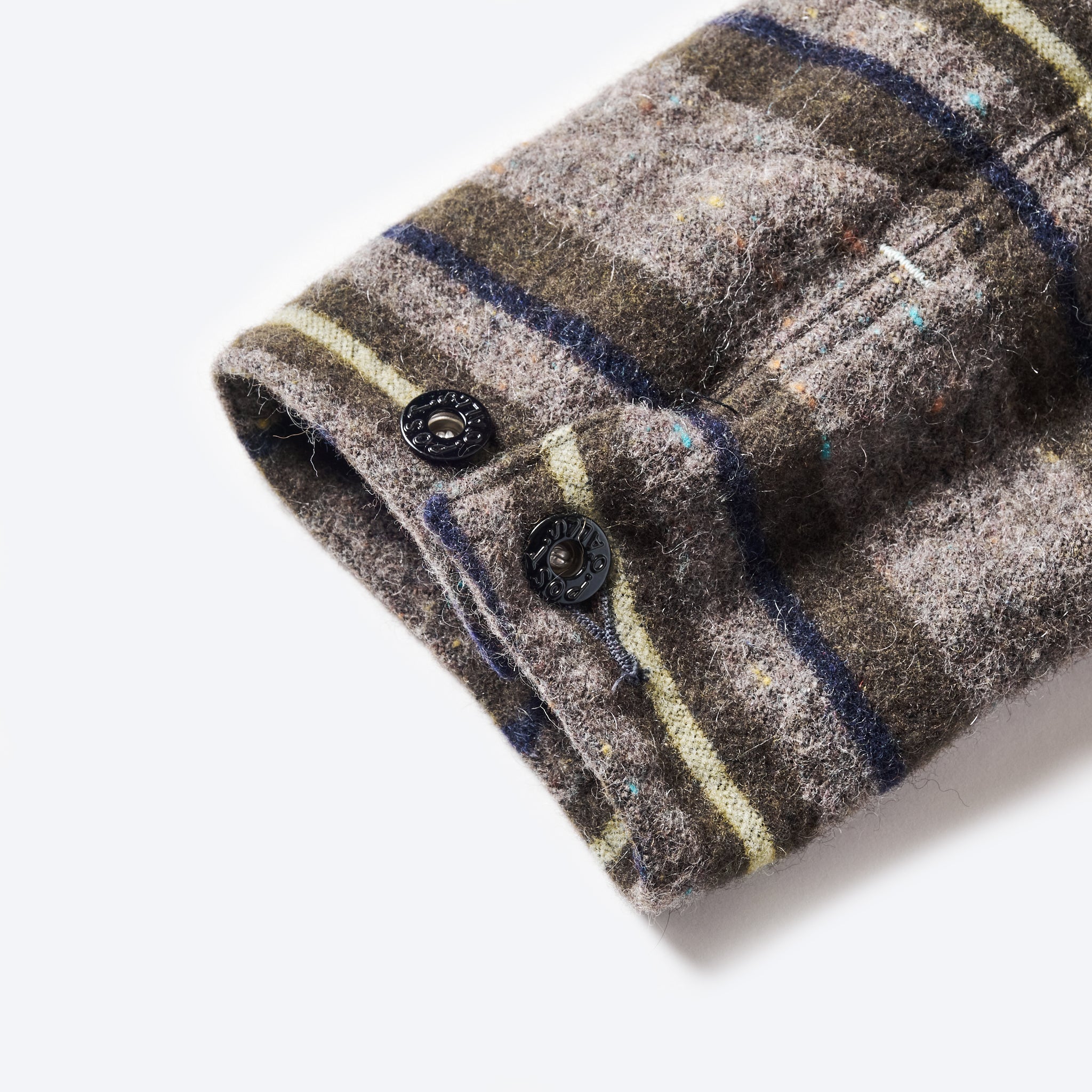 #1103-TWG Polarfleece Jacket (trashed wool version) : trashed wool green stripe
