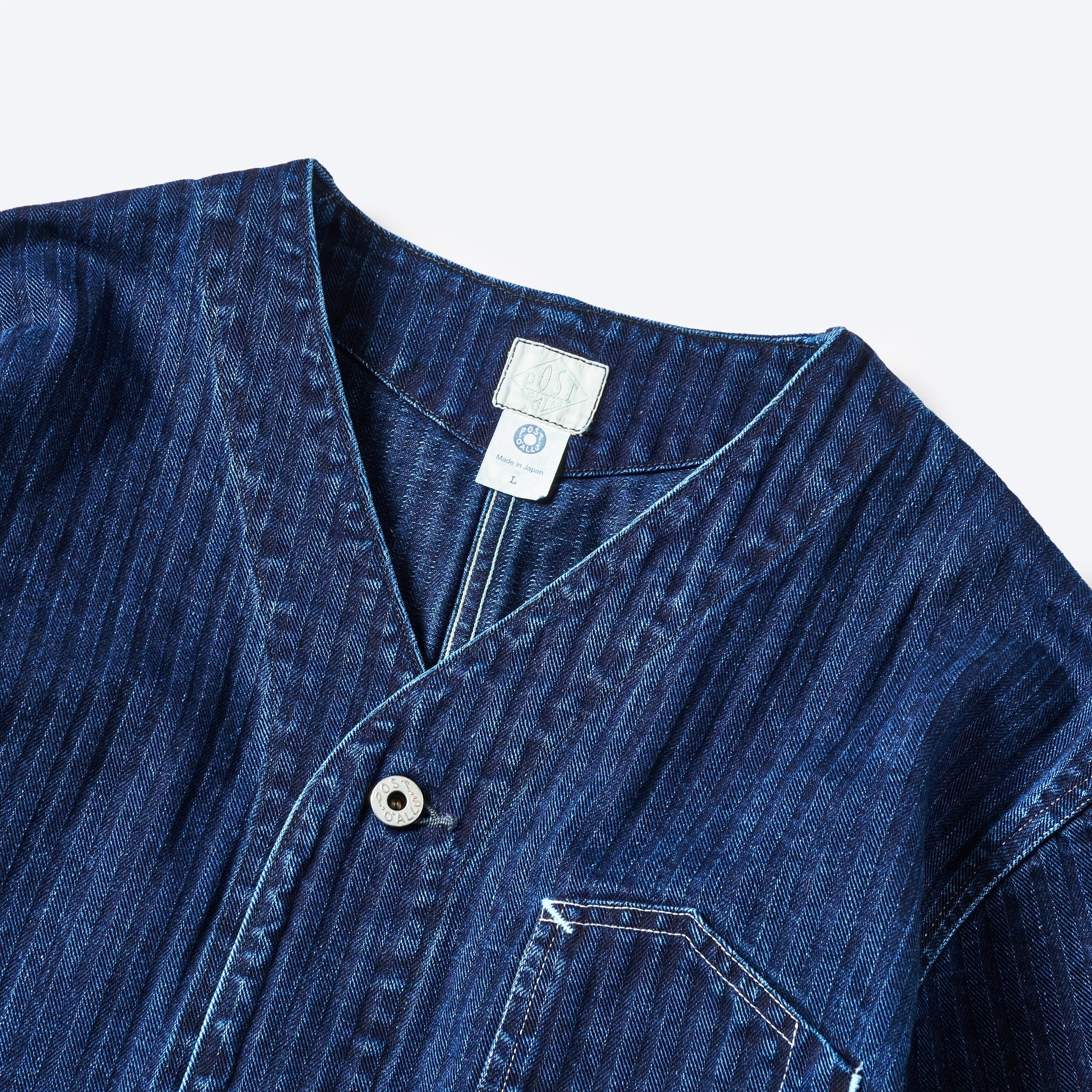 #1104-HBI Stoker's Jacket : herringbone denim double indigo