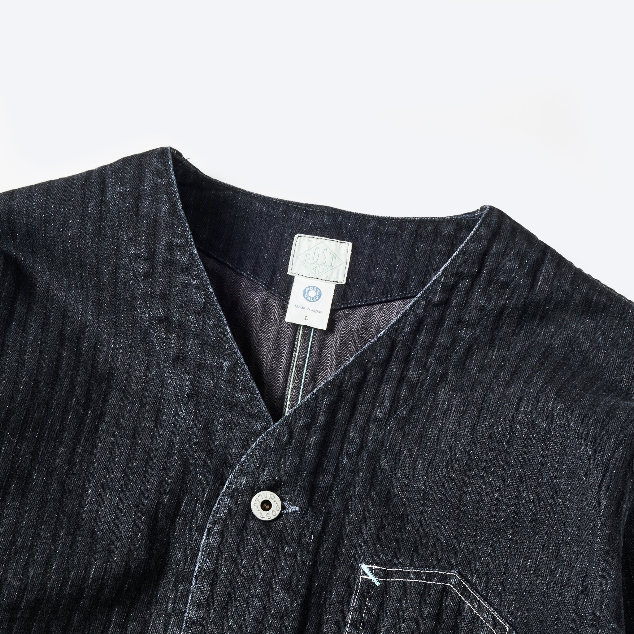 #1104-HBB Stoker's Jacket : herringbone denim black