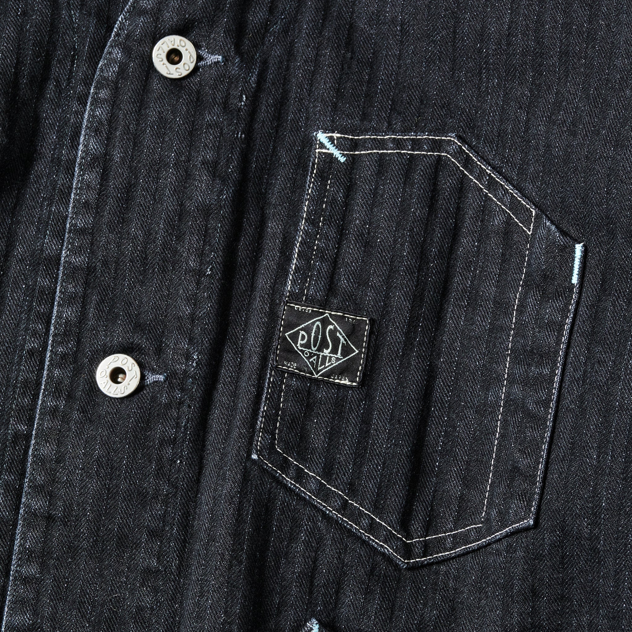 #1104-HBB Stoker's Jacket : herringbone denim black