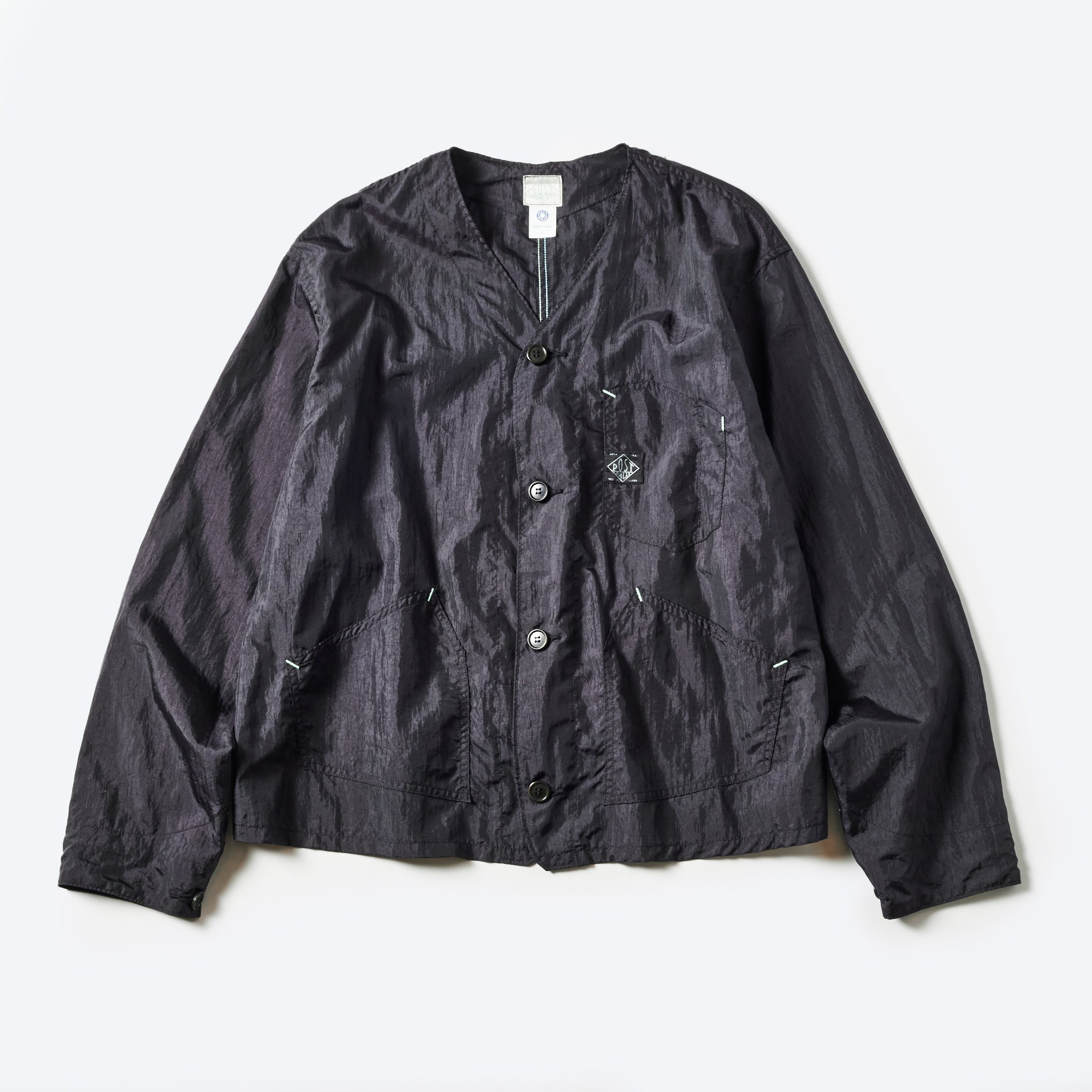 #1104-CTB Stoker's Jacket : crinkle nylon taffeta black