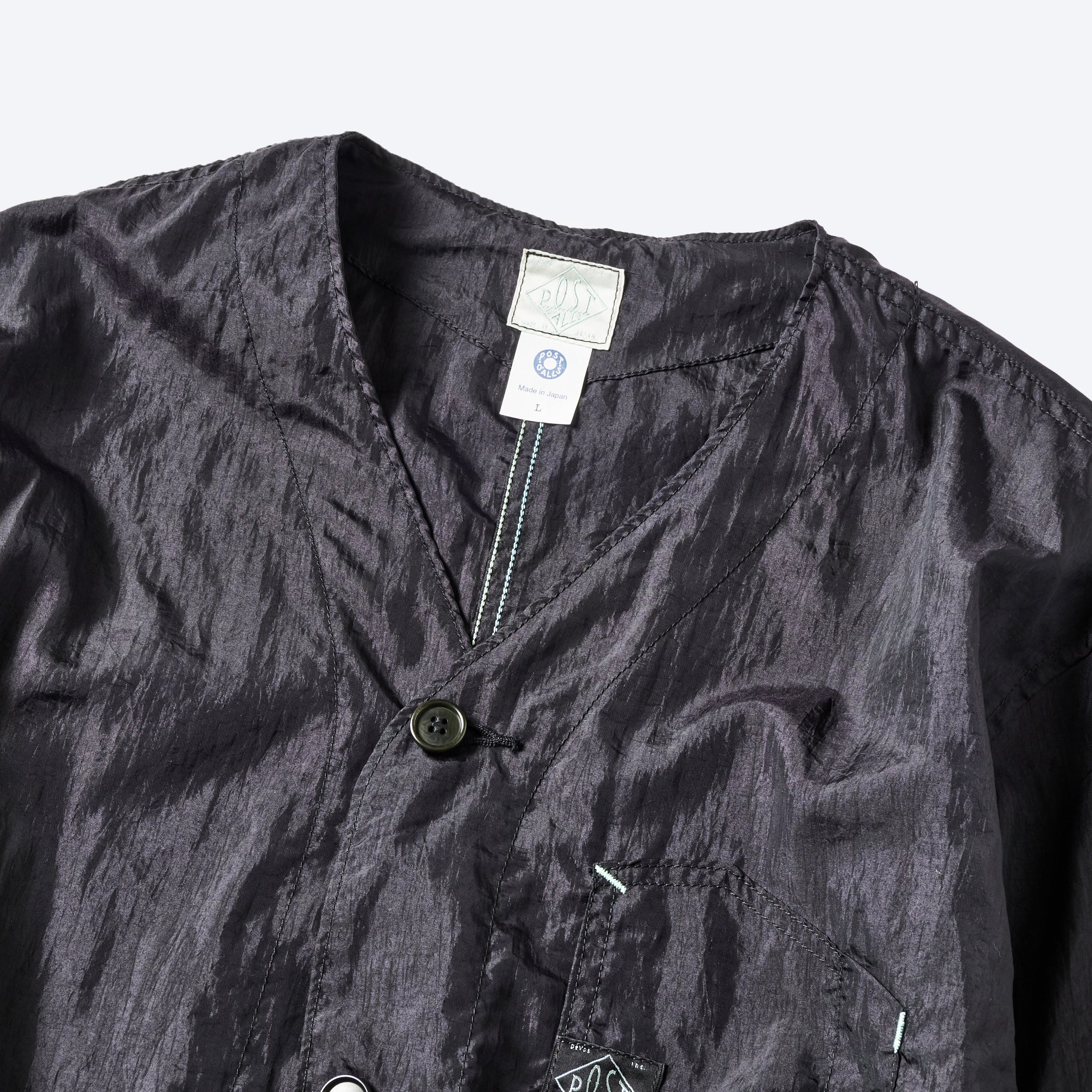 #1104-CTB Stoker's Jacket : crinkle nylon taffeta black