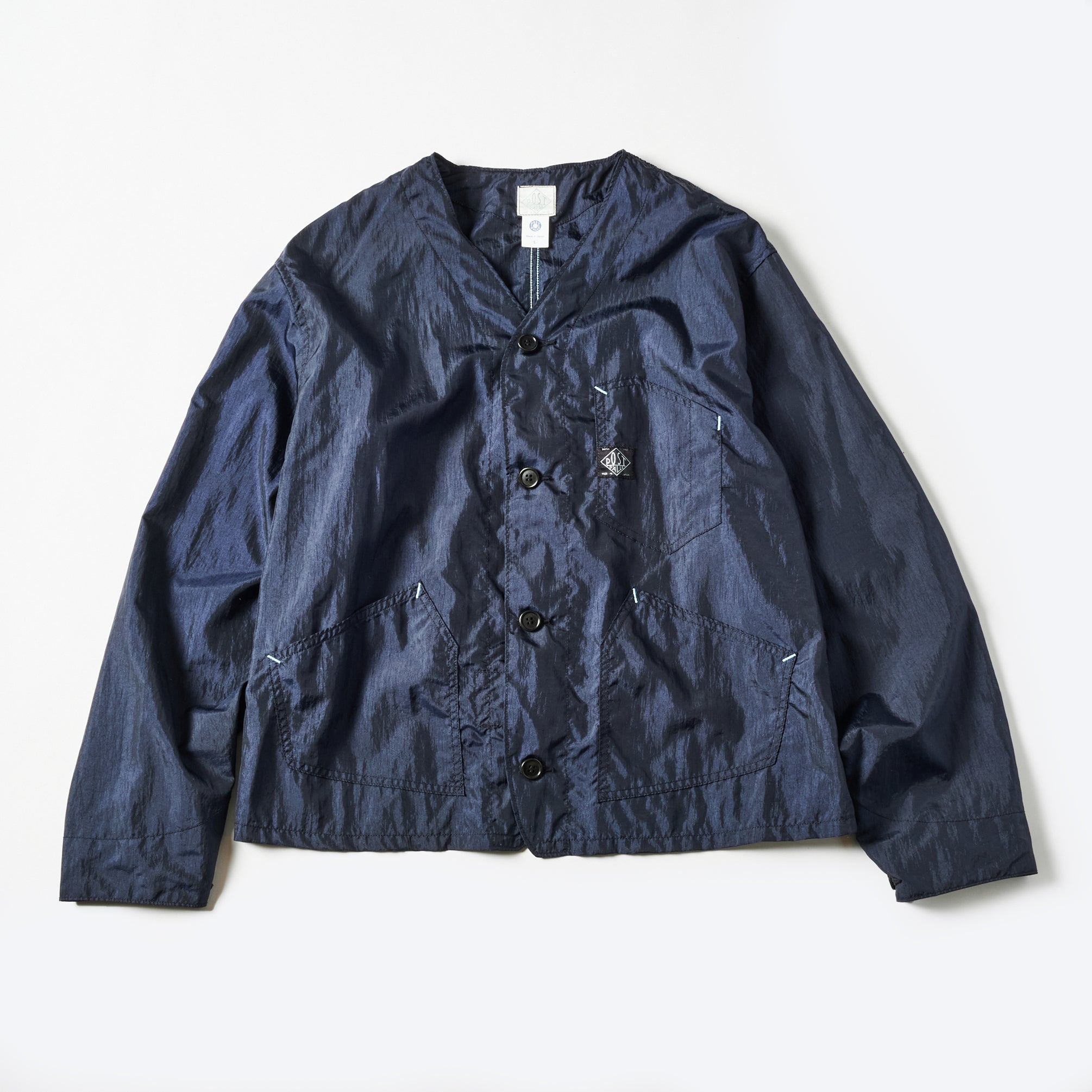 #1104-CTN Stoker's Jacket : crinkle nylon taffeta navy