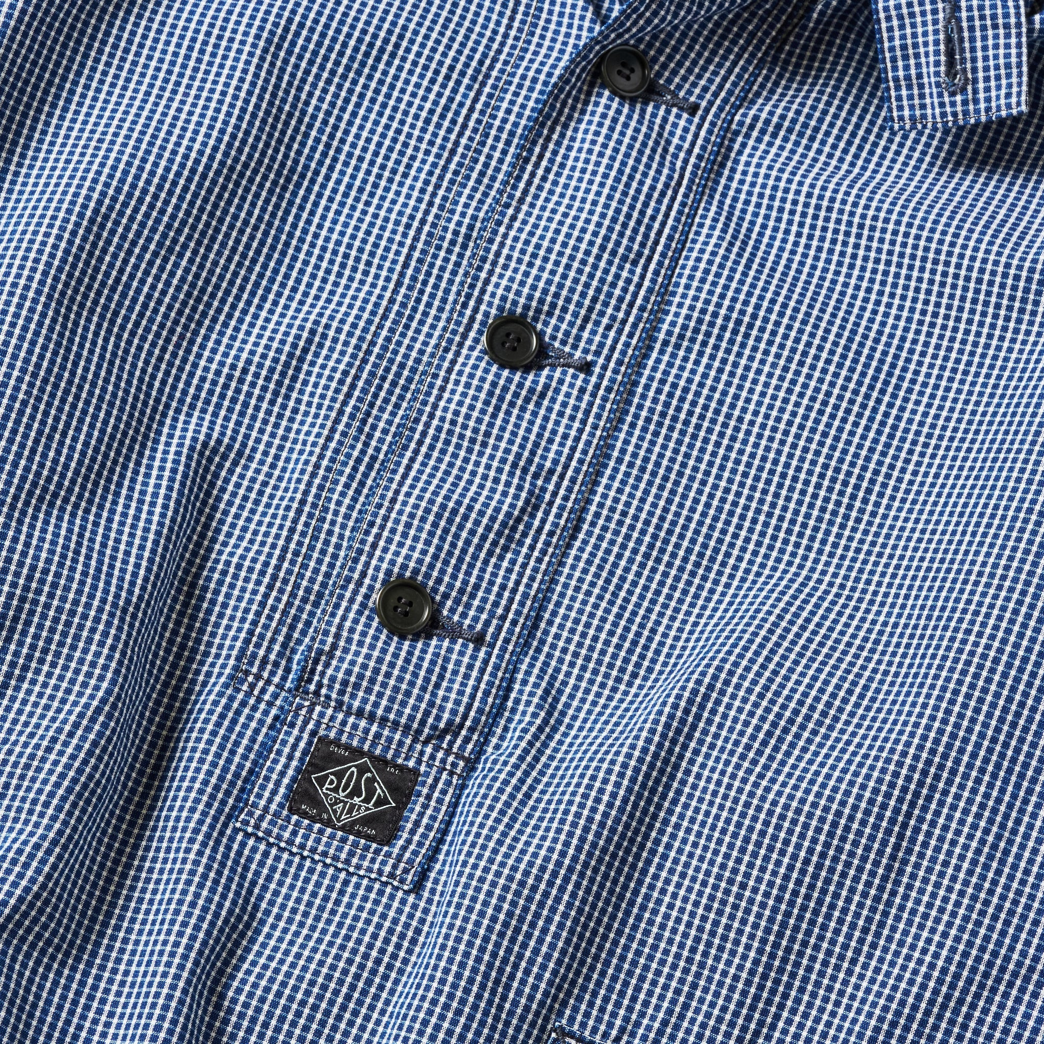 #1105-IC1 NAVY Parka : indigo check indigo