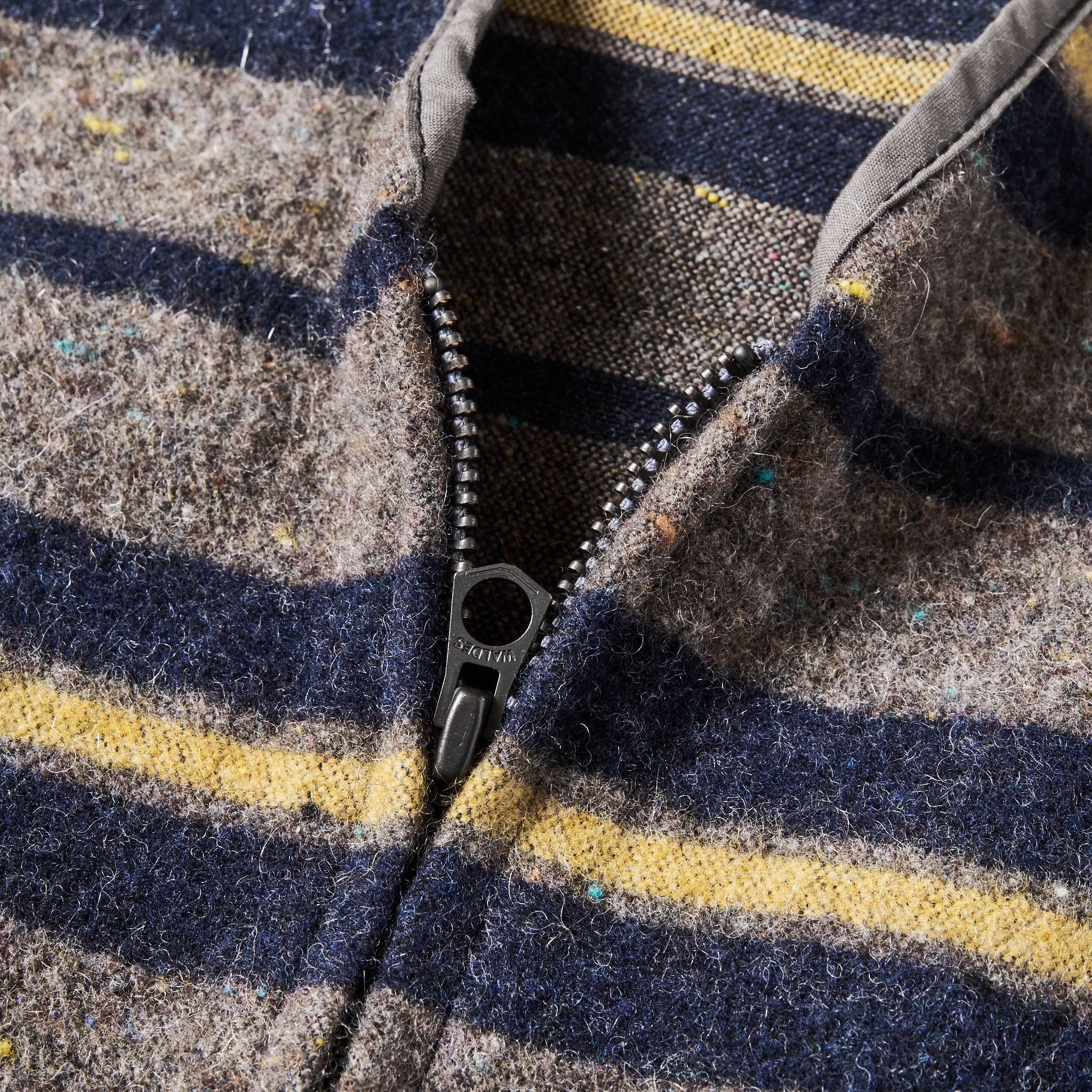 #1502-TWN Fleece Vest (trashed wool version) : trashed wool navy stripe