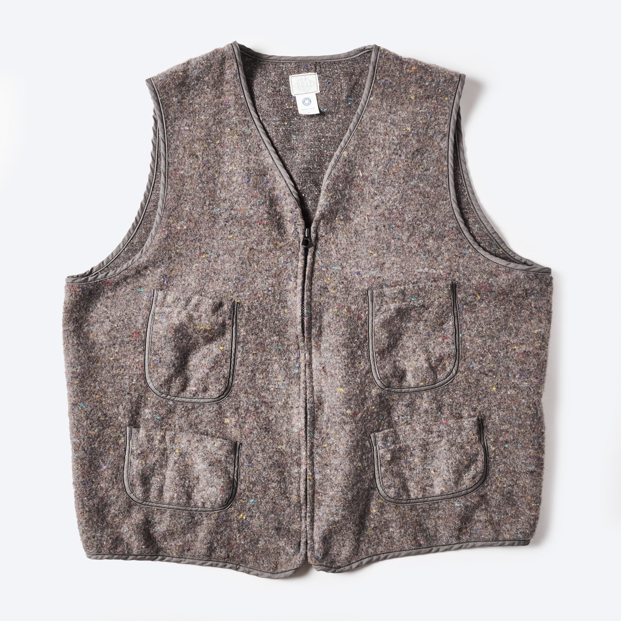 #1502-TWB Fleece Vest (trashed wool version) : trashed wool base