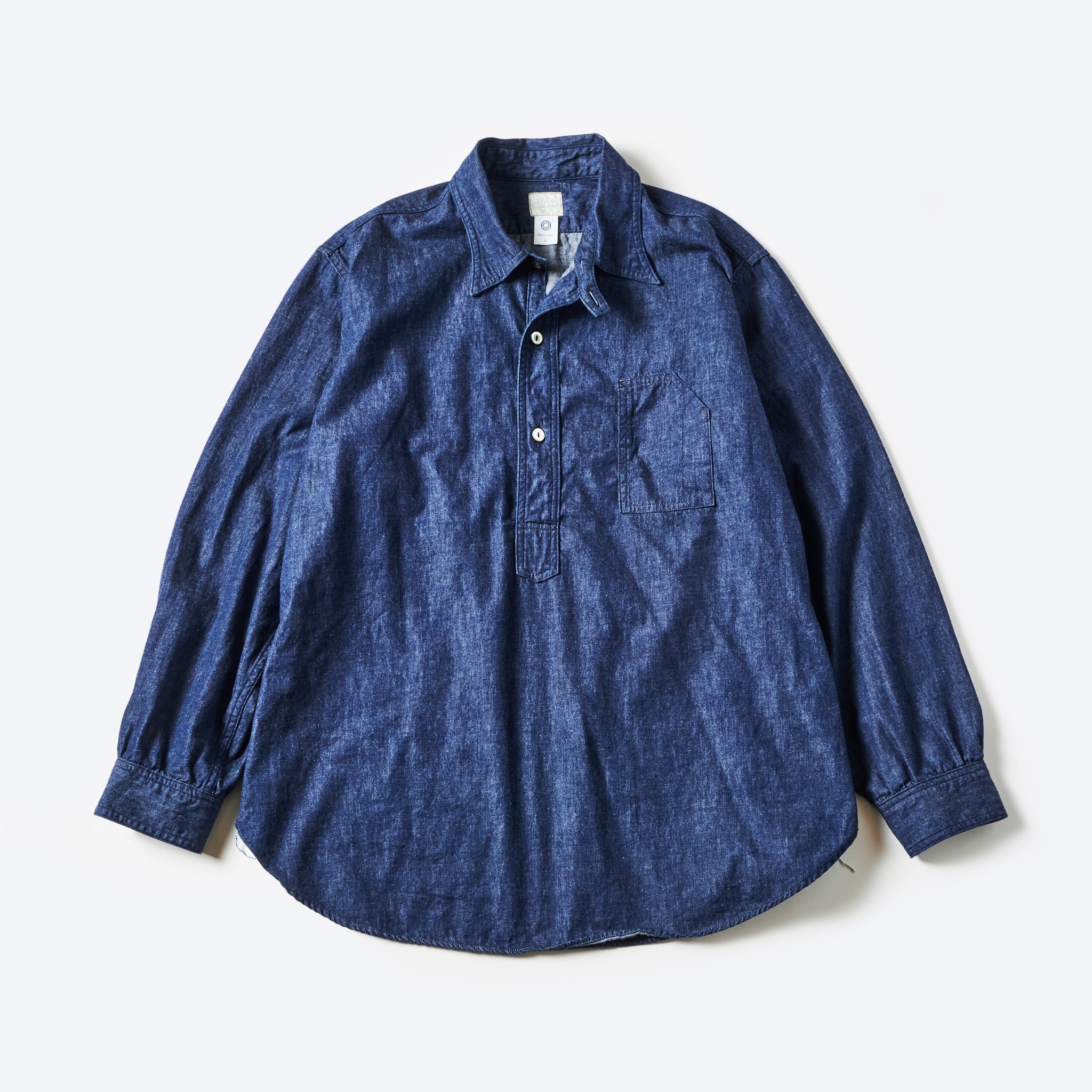 #1201-LDI No.1 Shirt : light denim indigo