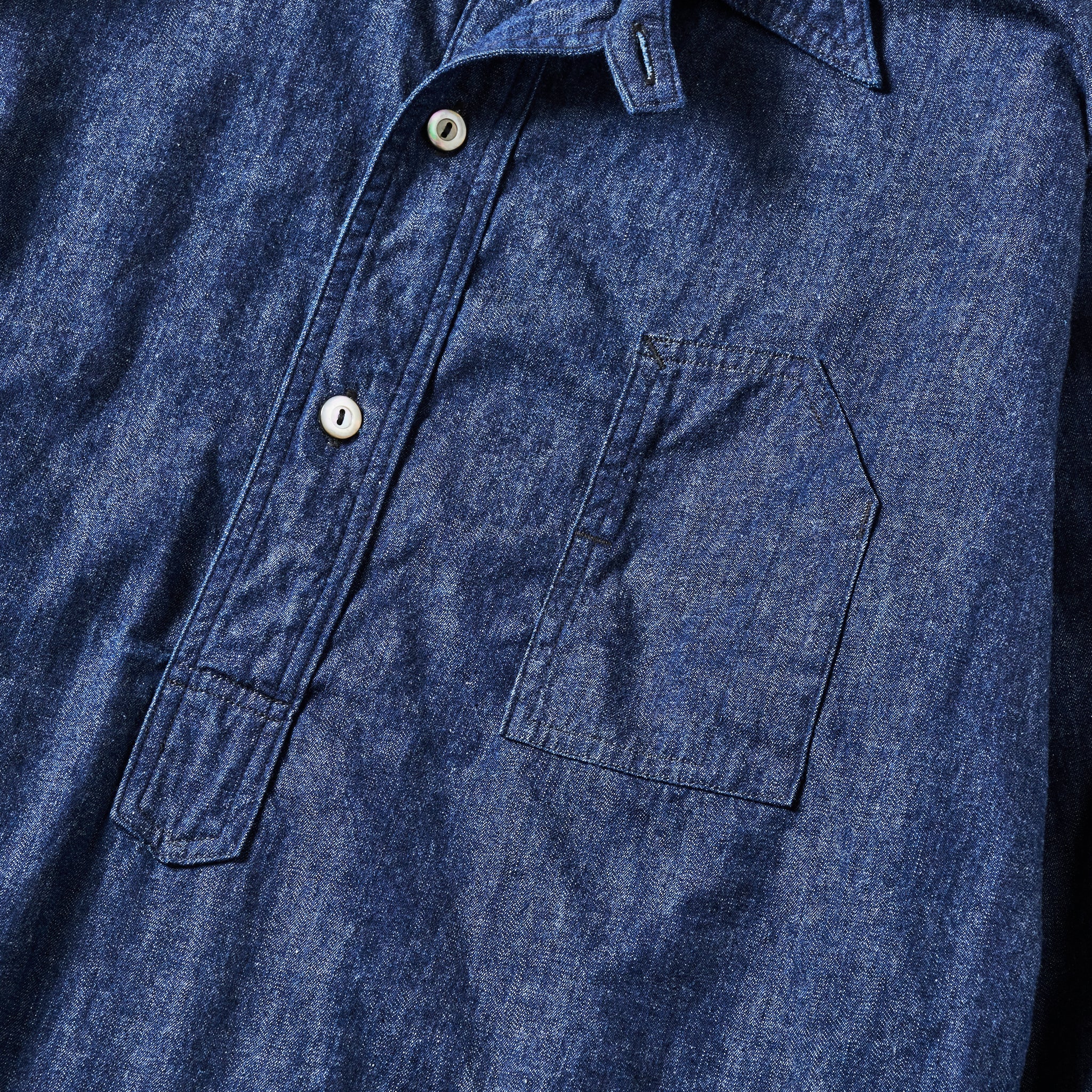 #1201-LDI No.1 Shirt : light denim indigo