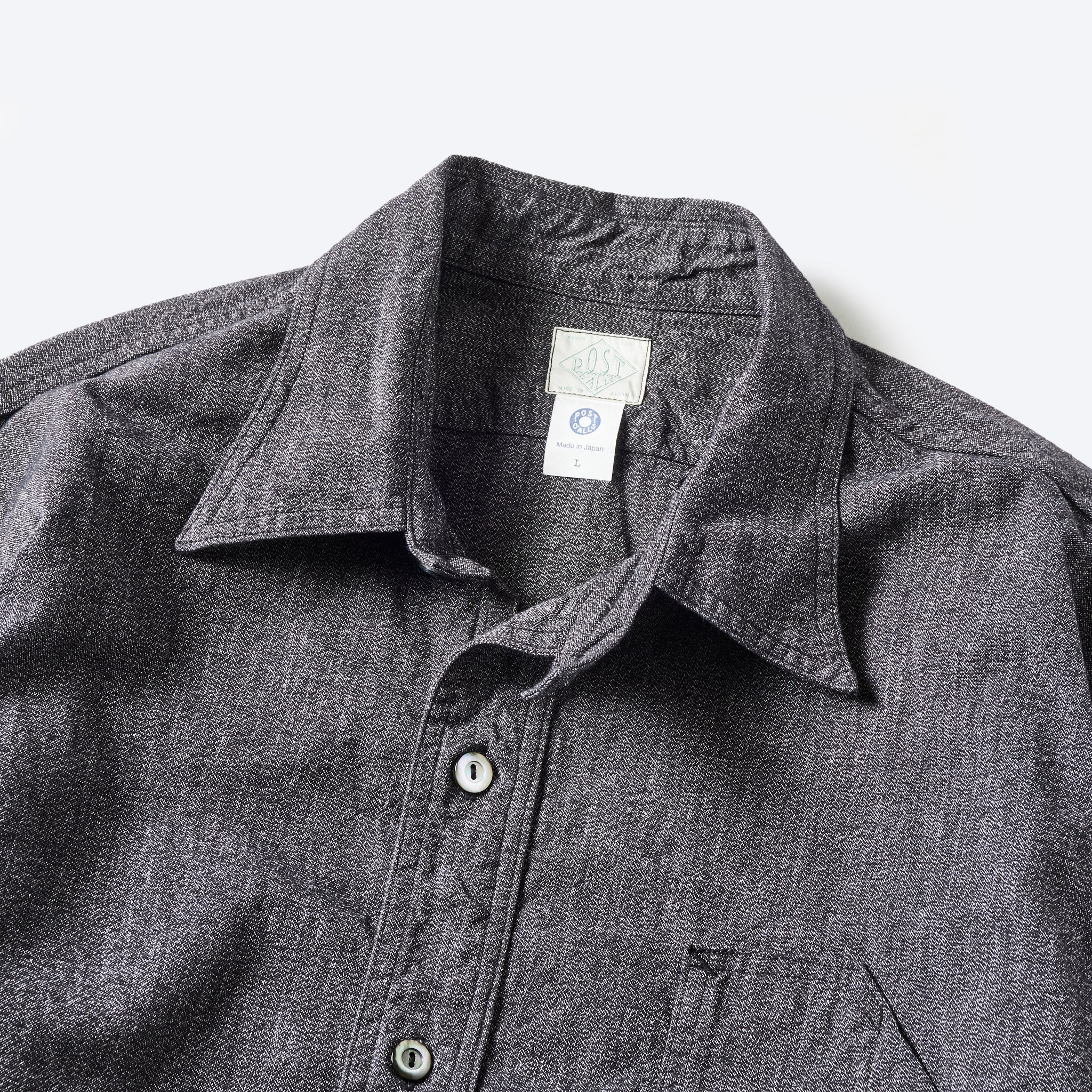 #1201-GC No.1 Shirt : grey covert salt & pepper