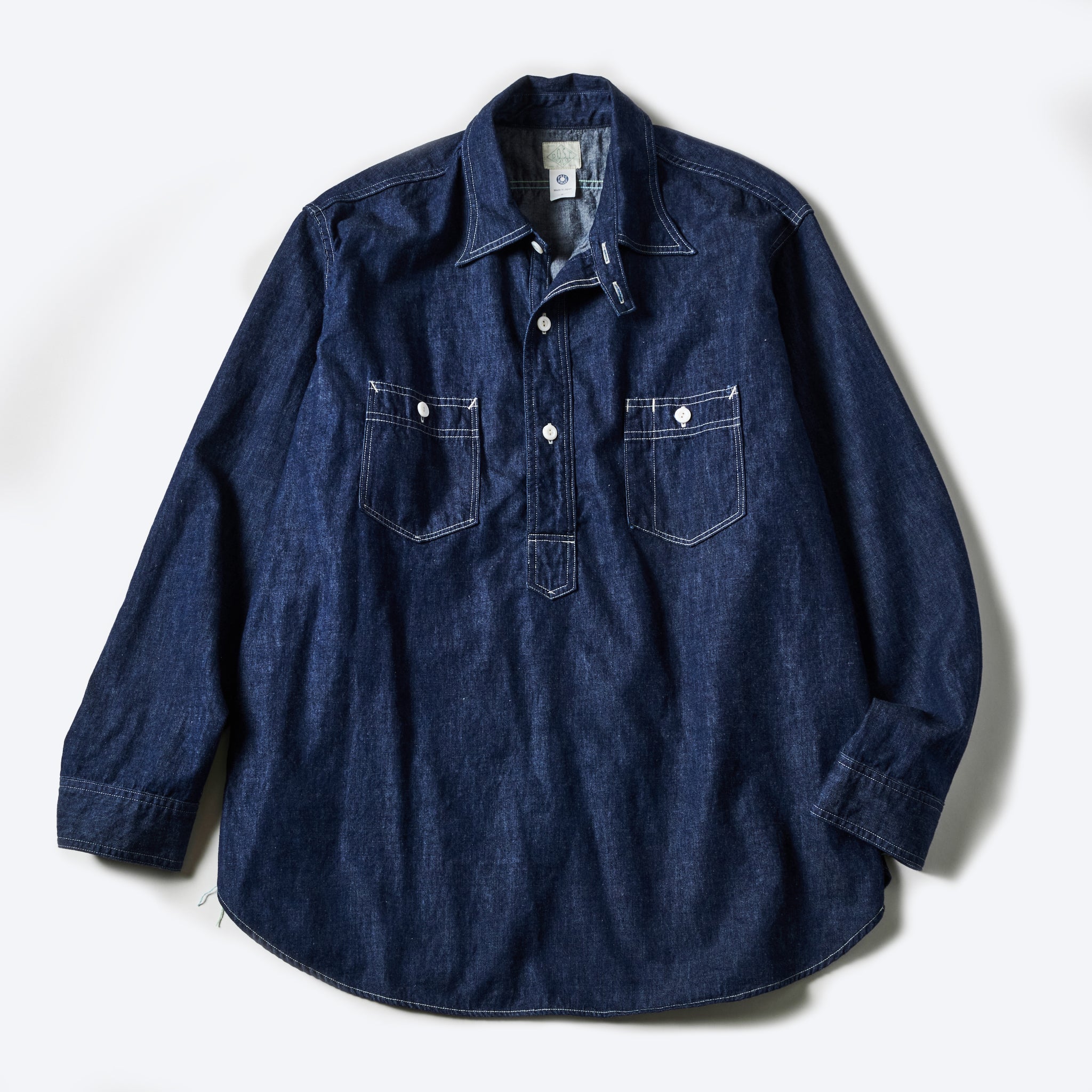 #1202-LDI No.2 Shirt : light denim indigo