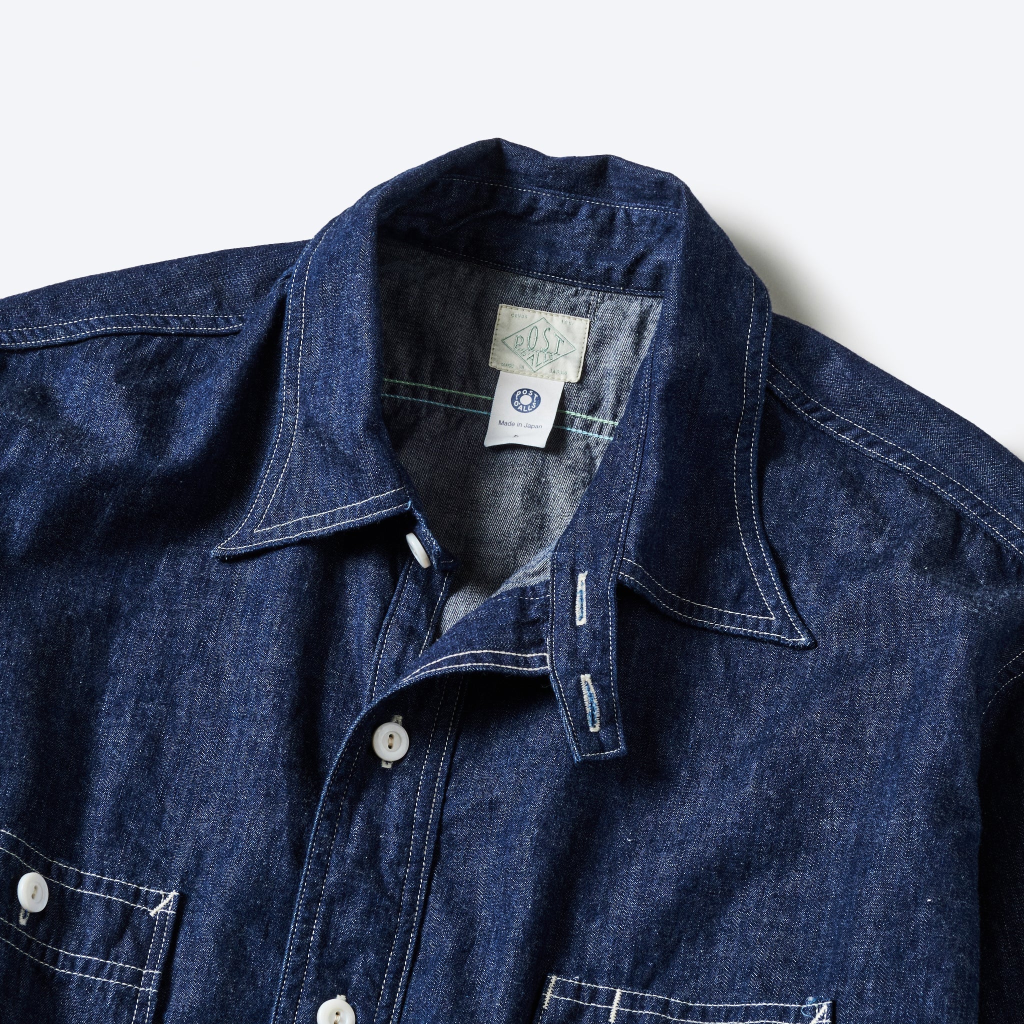 #1202-LDI No.2 Shirt : light denim indigo