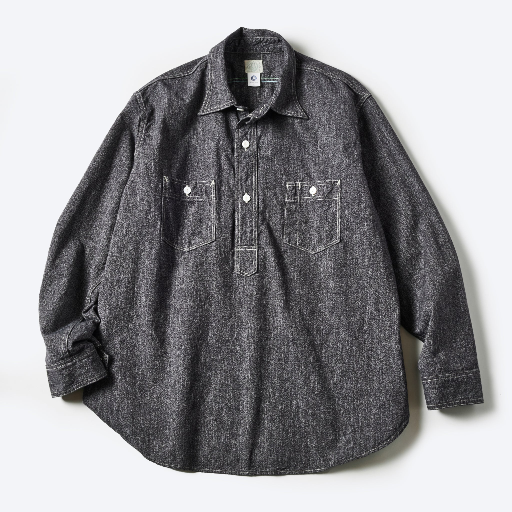 #1202-GC No.2 Shirt : grey covert salt & pepper