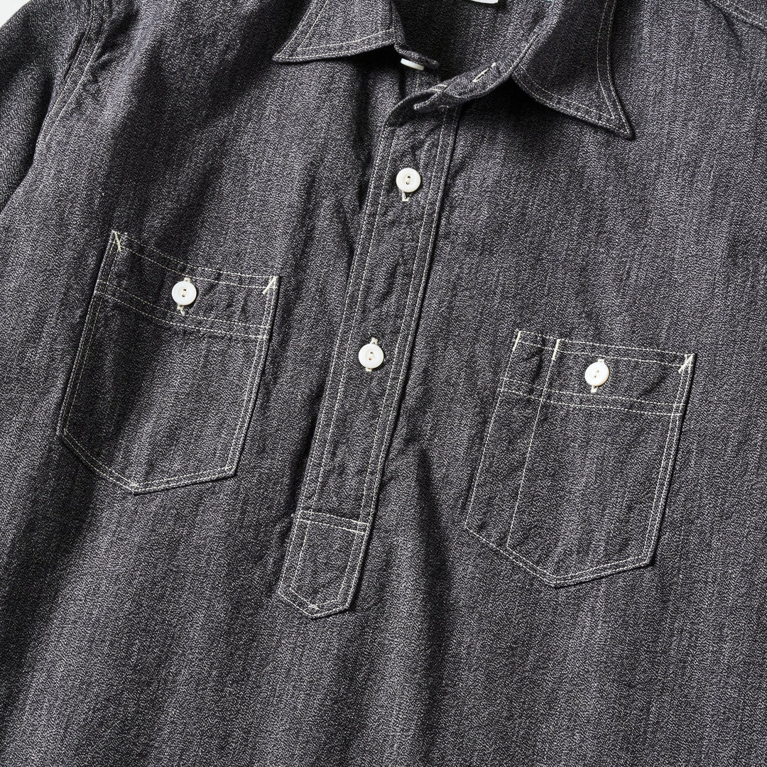 1202-GC No.2 Shirt : grey covert salt & pepper – POST OʼALLS