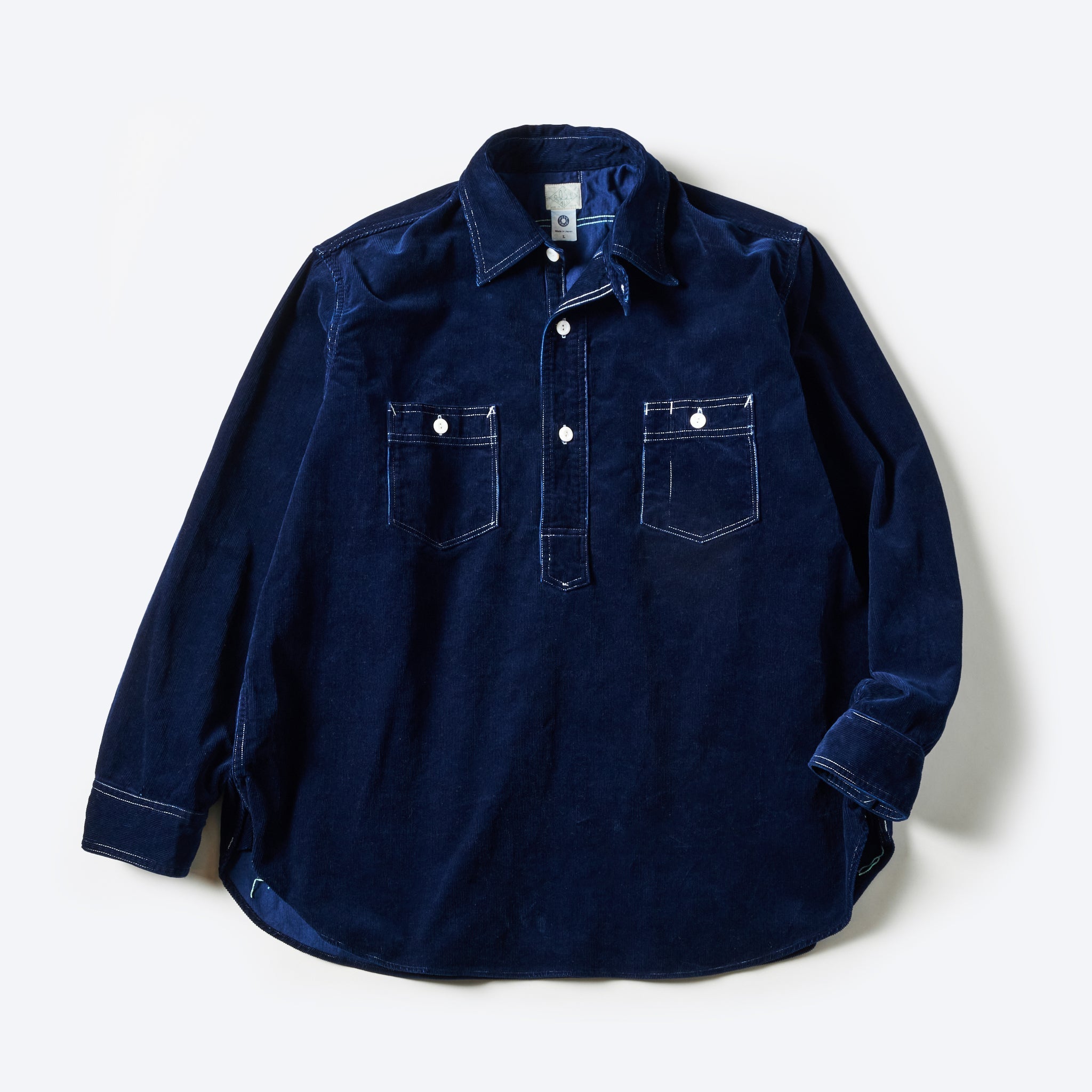 #1202-CCI No.2 Shirt : cotton cords indigo