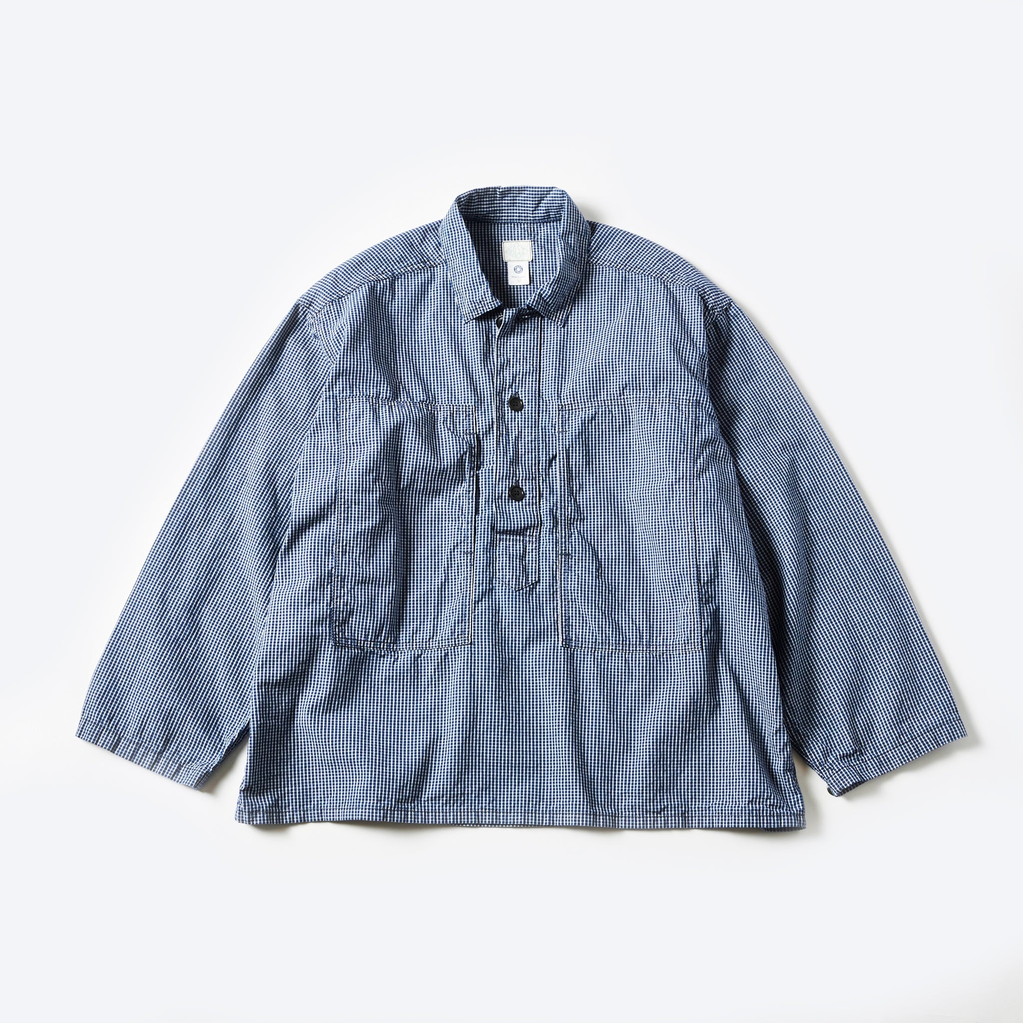 #1204-IC1 ARMY Shirt : indigo check indigo