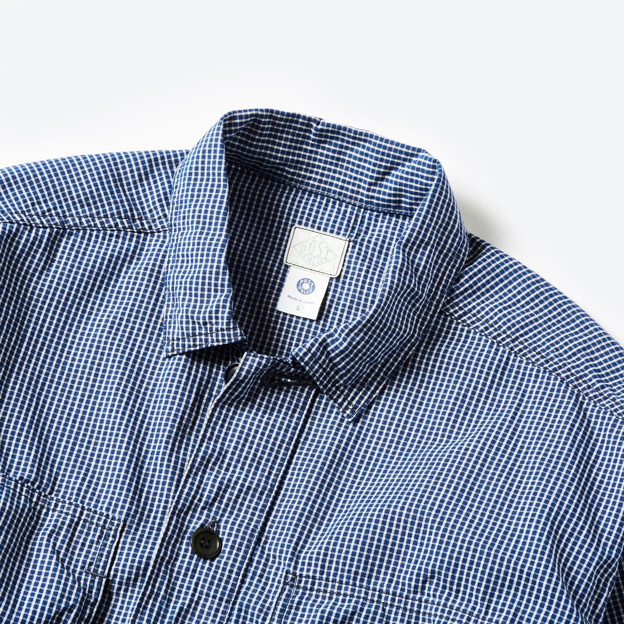 #1204-IC1 ARMY Shirt : indigo check indigo