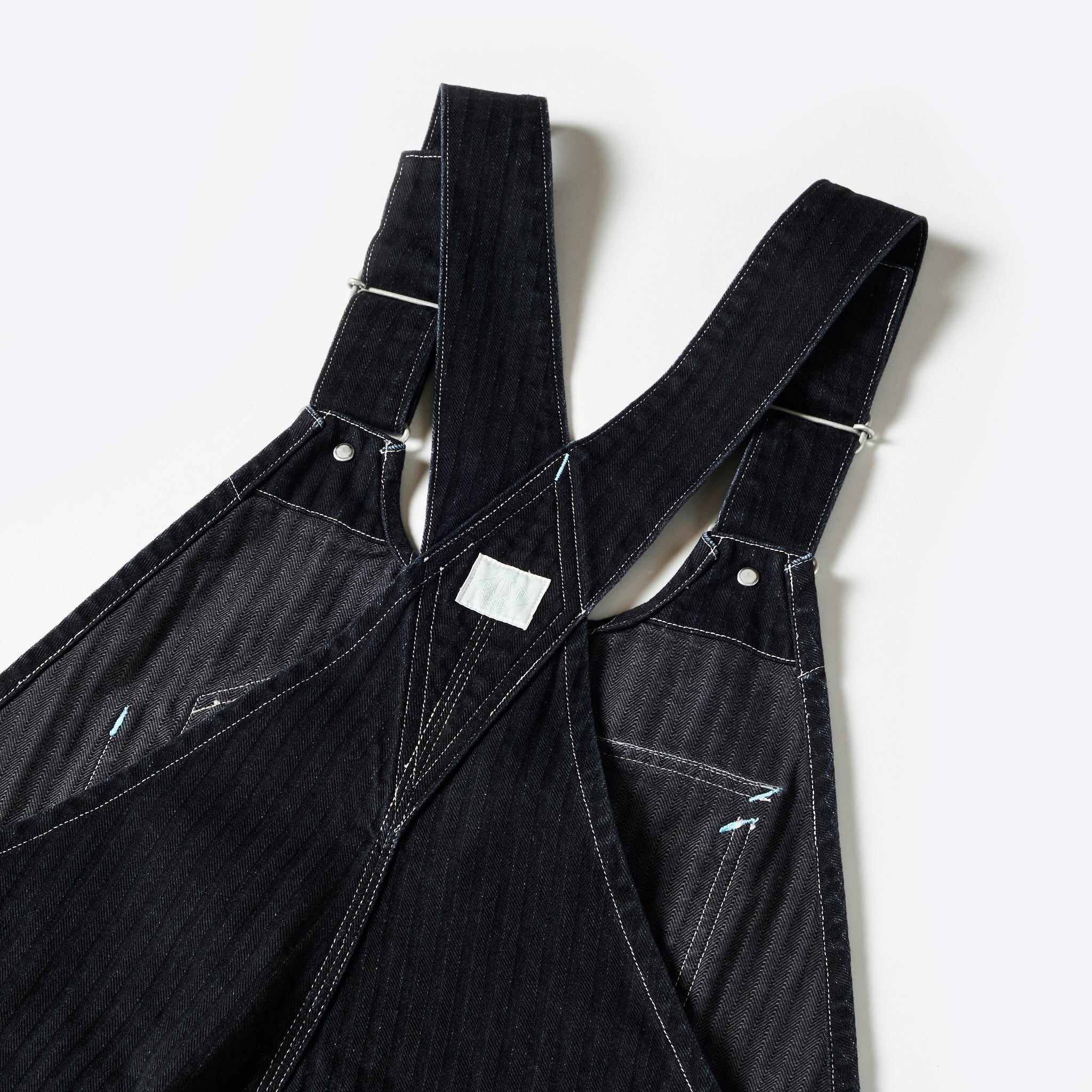 #1402-HBB No.2 Overalls : herringbone denim black