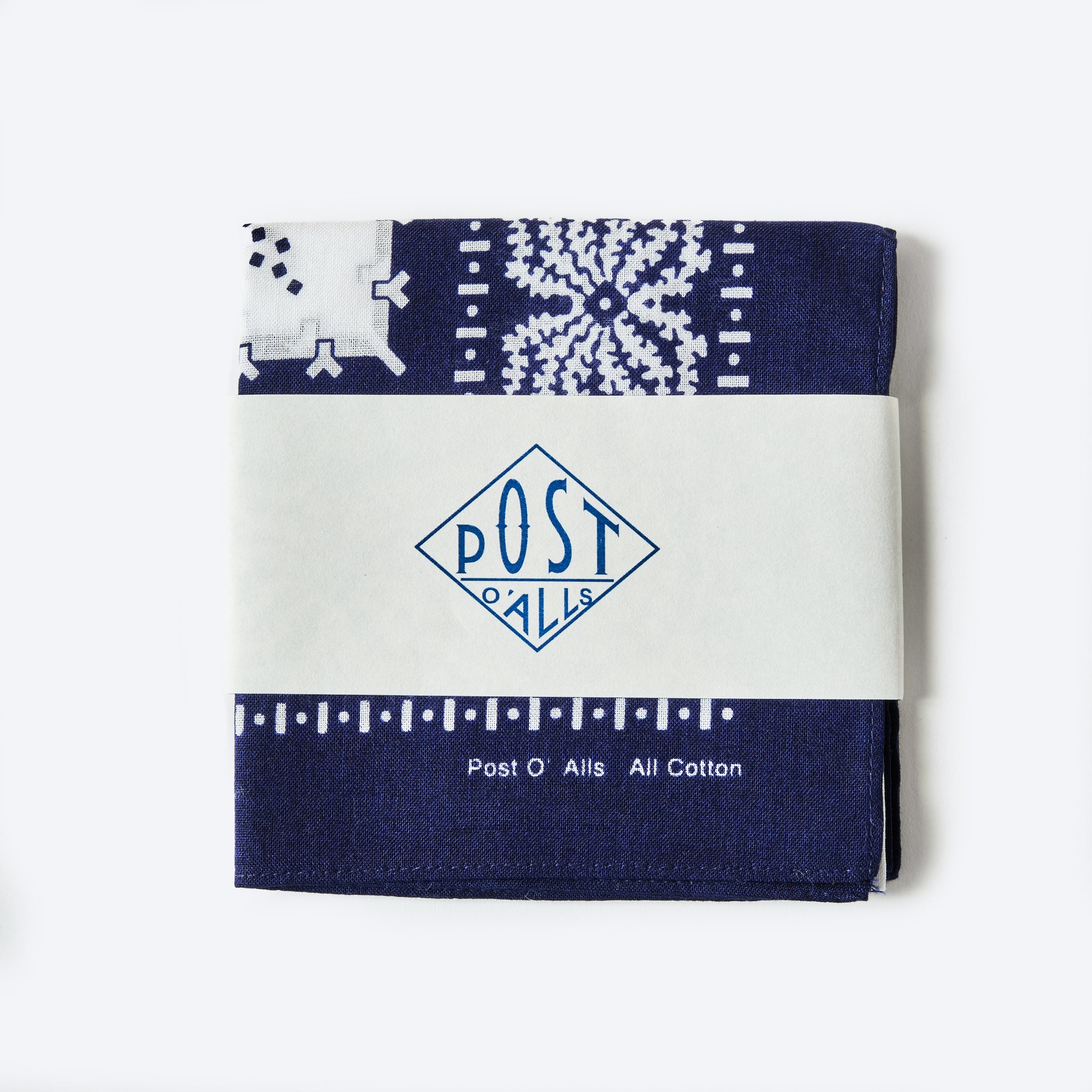 #4001-N Spider POST Bandana Hankie : spider navy 45 x 45