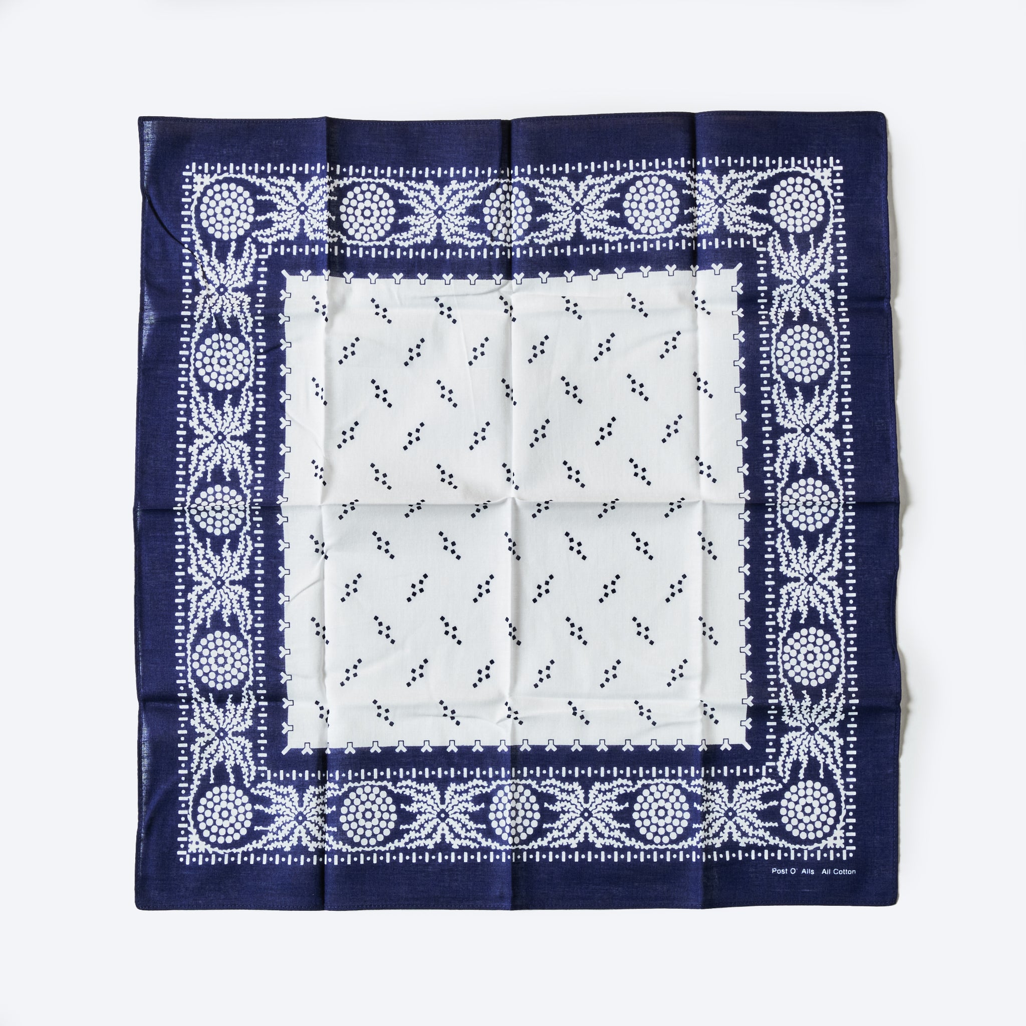 #4001-N Spider POST Bandana Hankie : spider navy 45 x 45