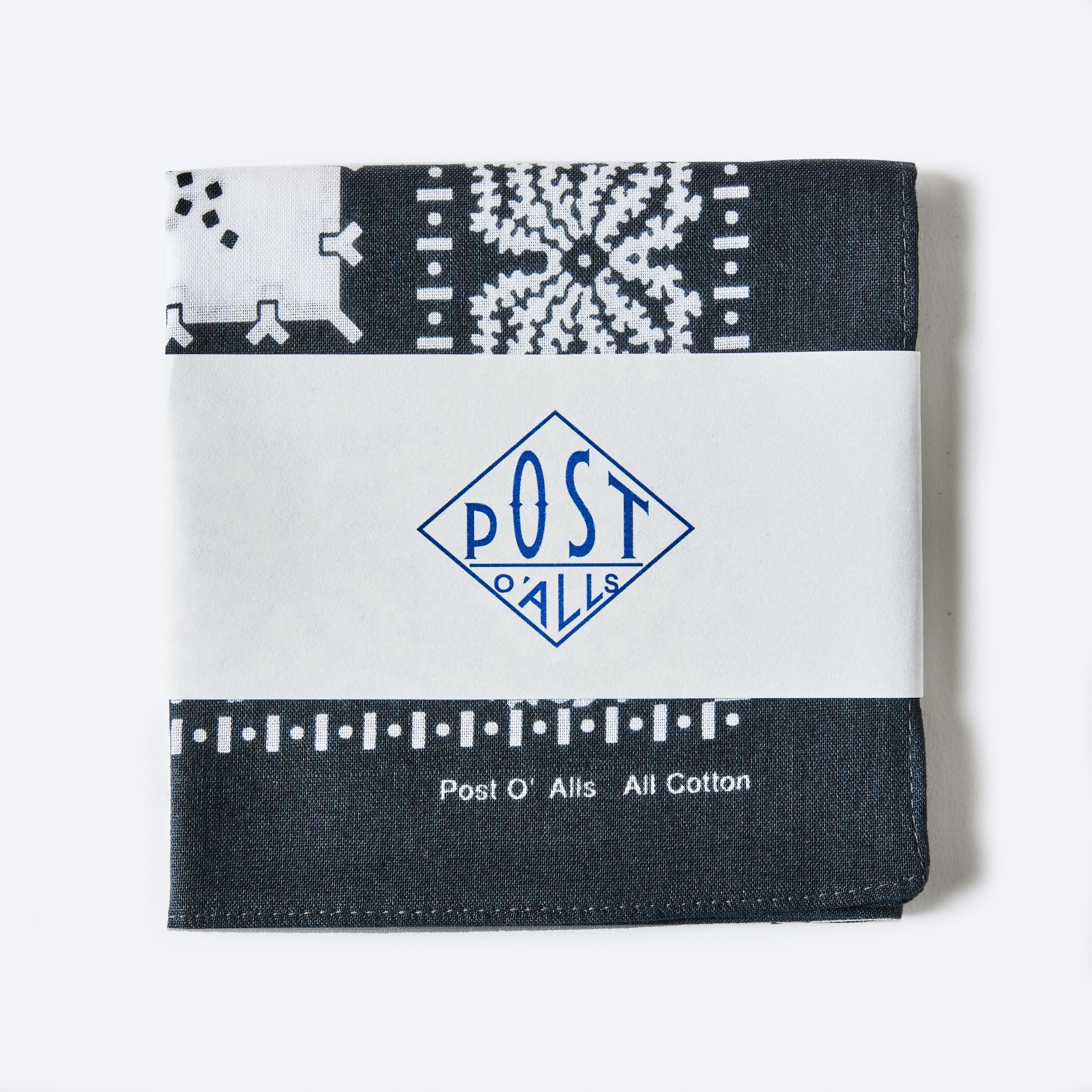 #4001-C Spider POST Bandana Hankie : spider charcoal 45 x 45