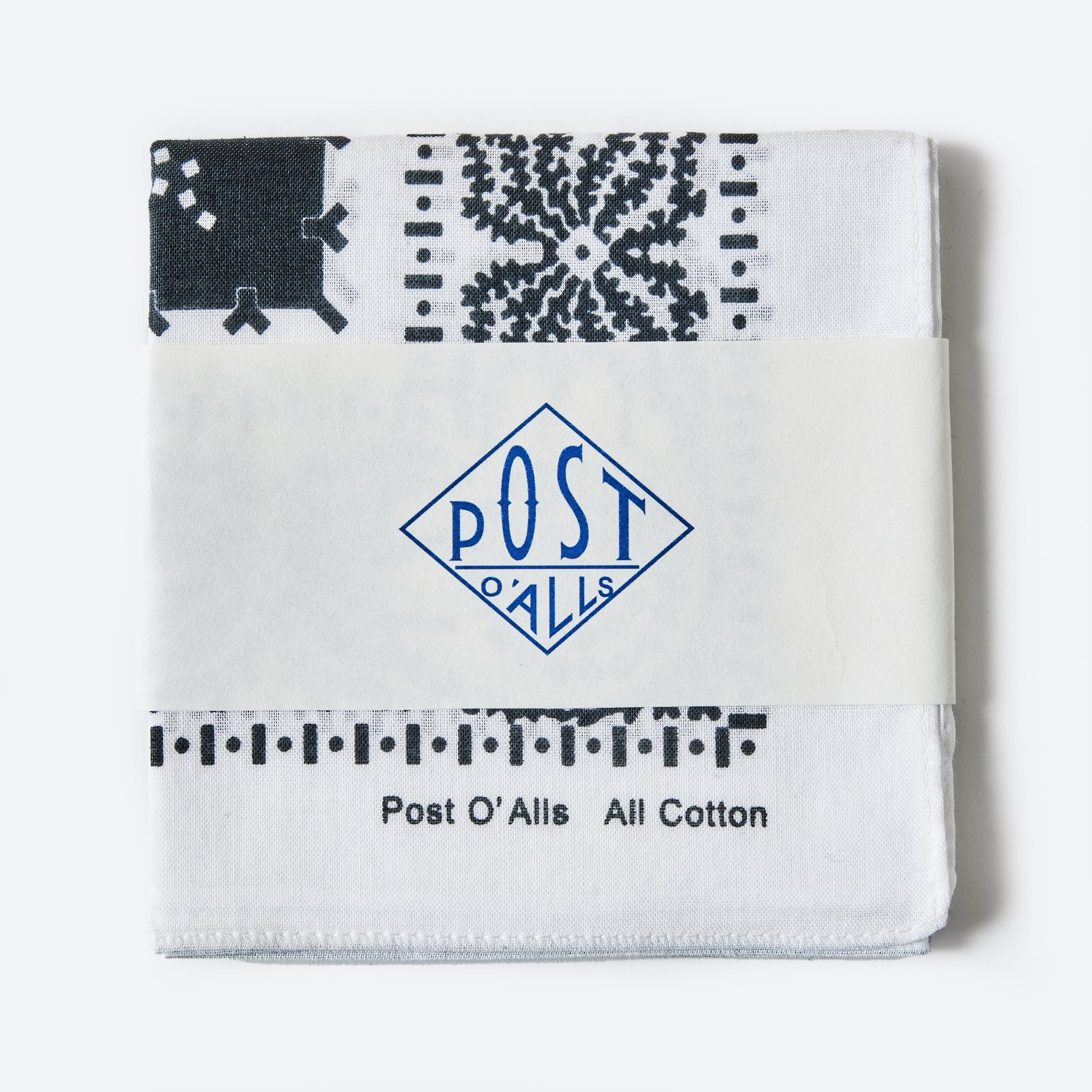 #4001-WC Spider POST Bandana Hankie : spider white/charcoal 45 x 45