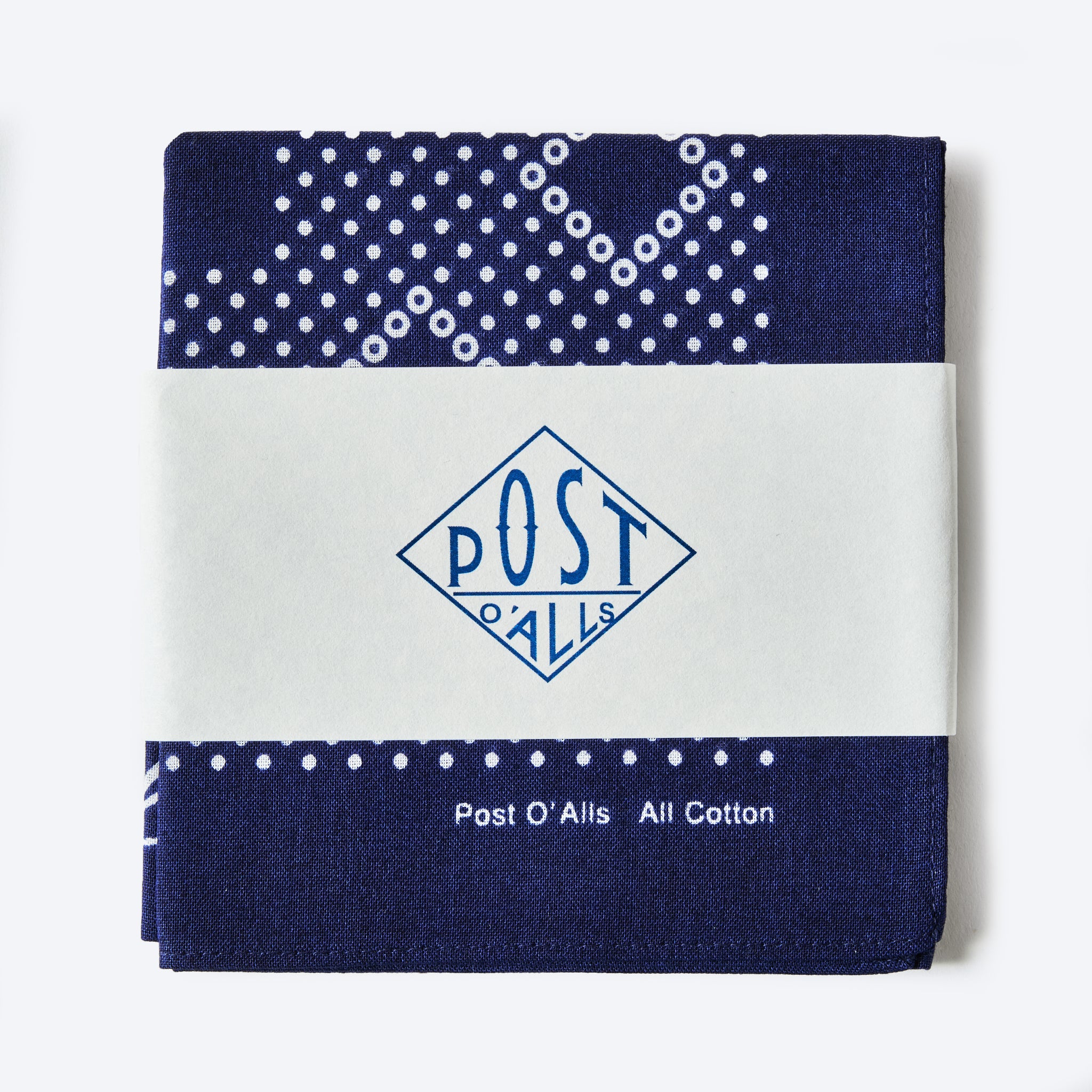 #4002-N Bean POST Bandana Hankie : bean navy 45 x 45