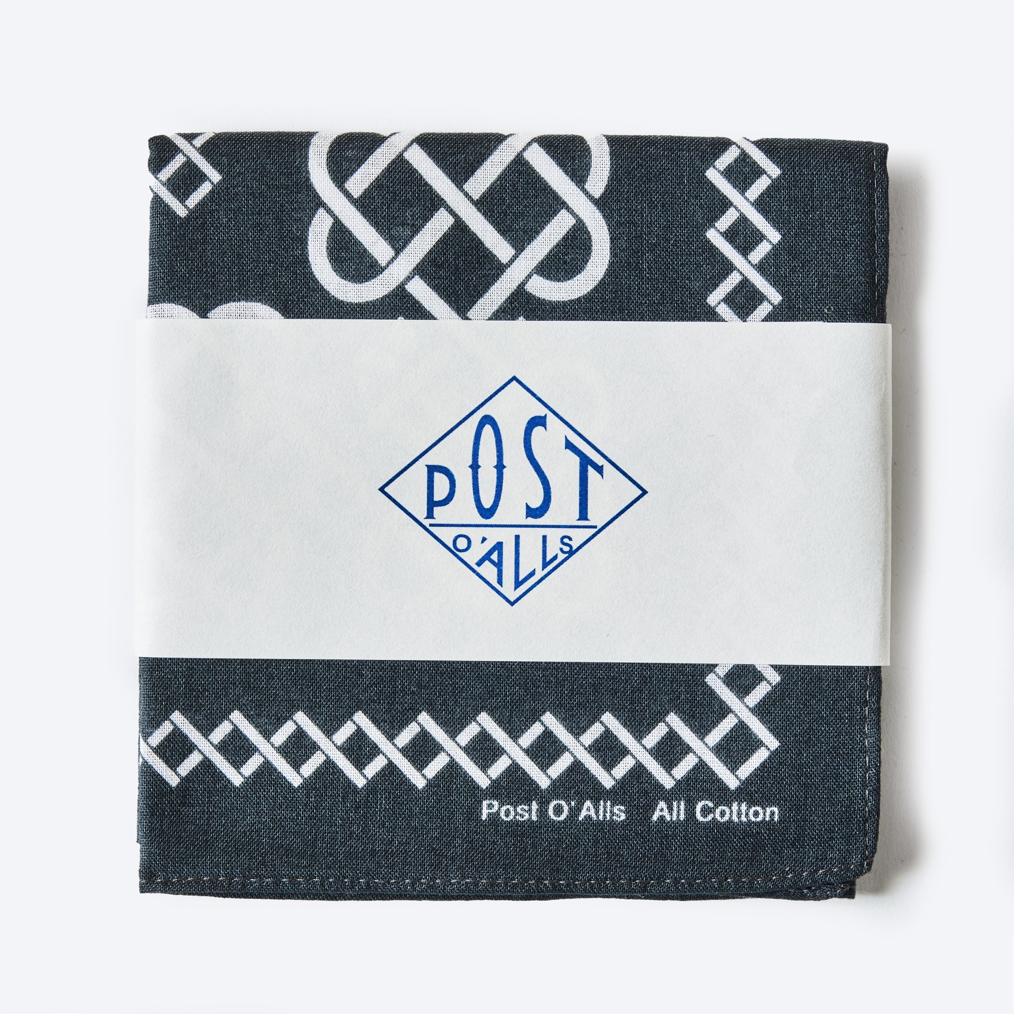 #4003-C Atomic POST Bandana Hankie : atomic charcoal 45 x 45