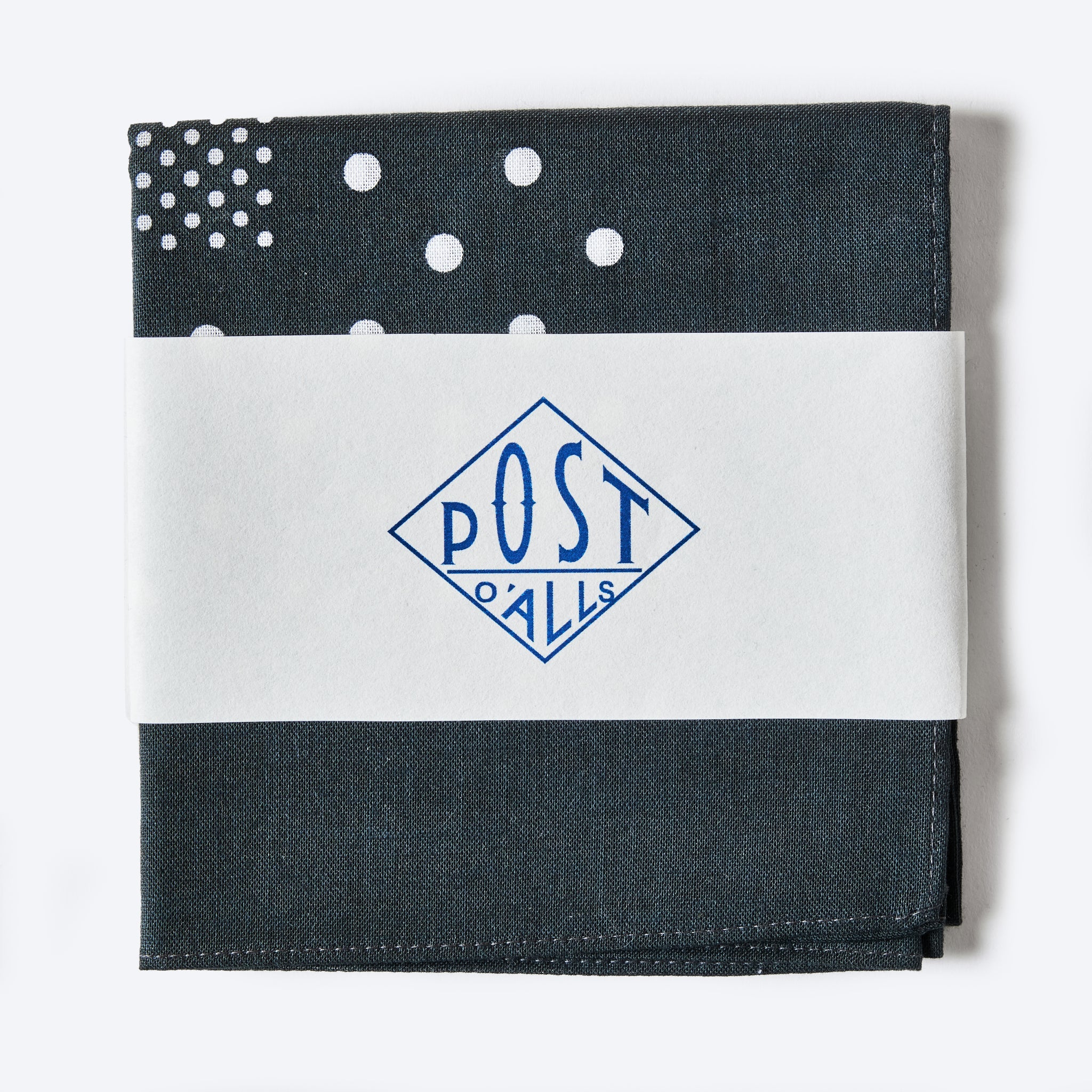 #4005-cha Bandana Hankie original 1993 design: cotton sheeting charcoal
