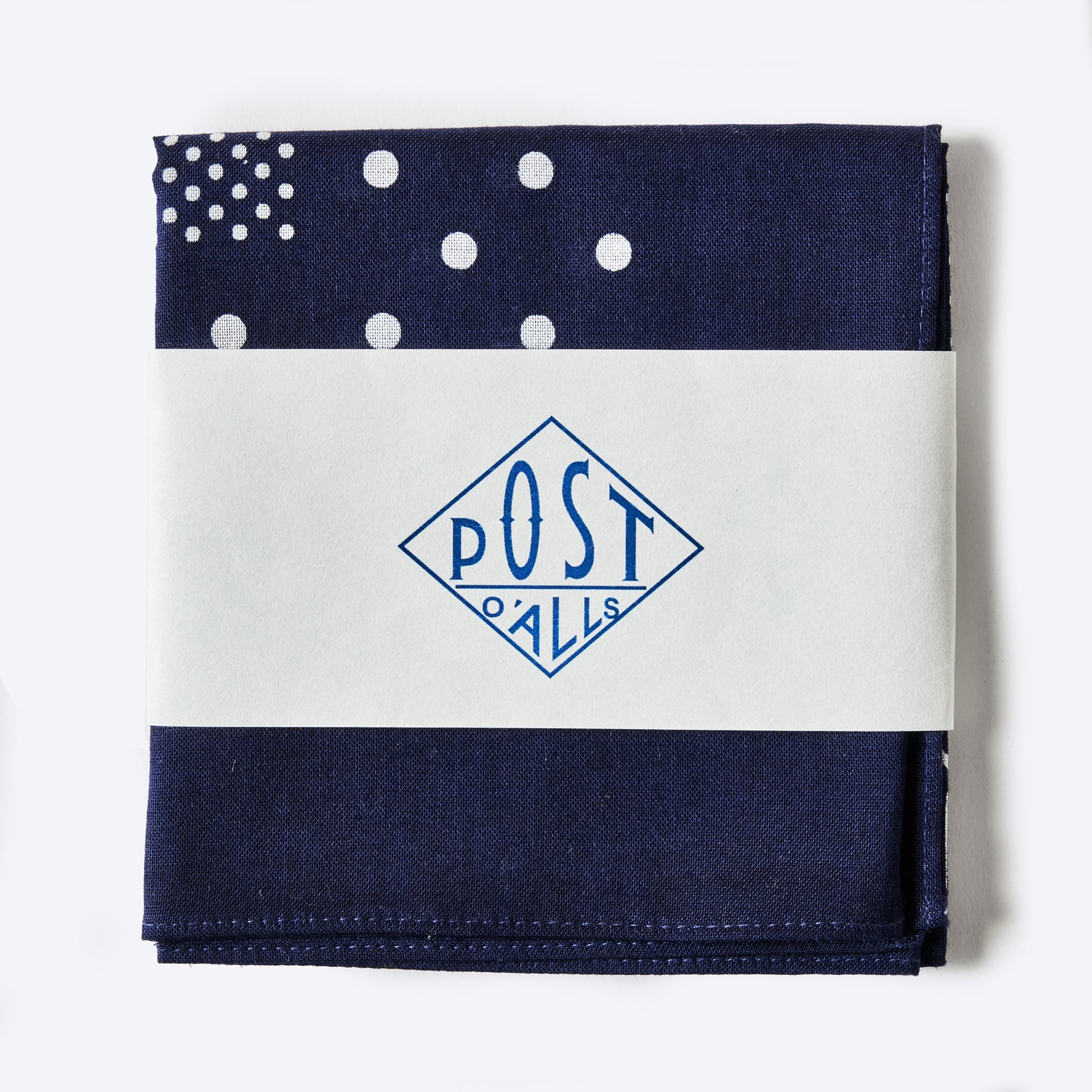 #4005-nvy Bandana Hankie original 1993 design: cotton sheeting navy