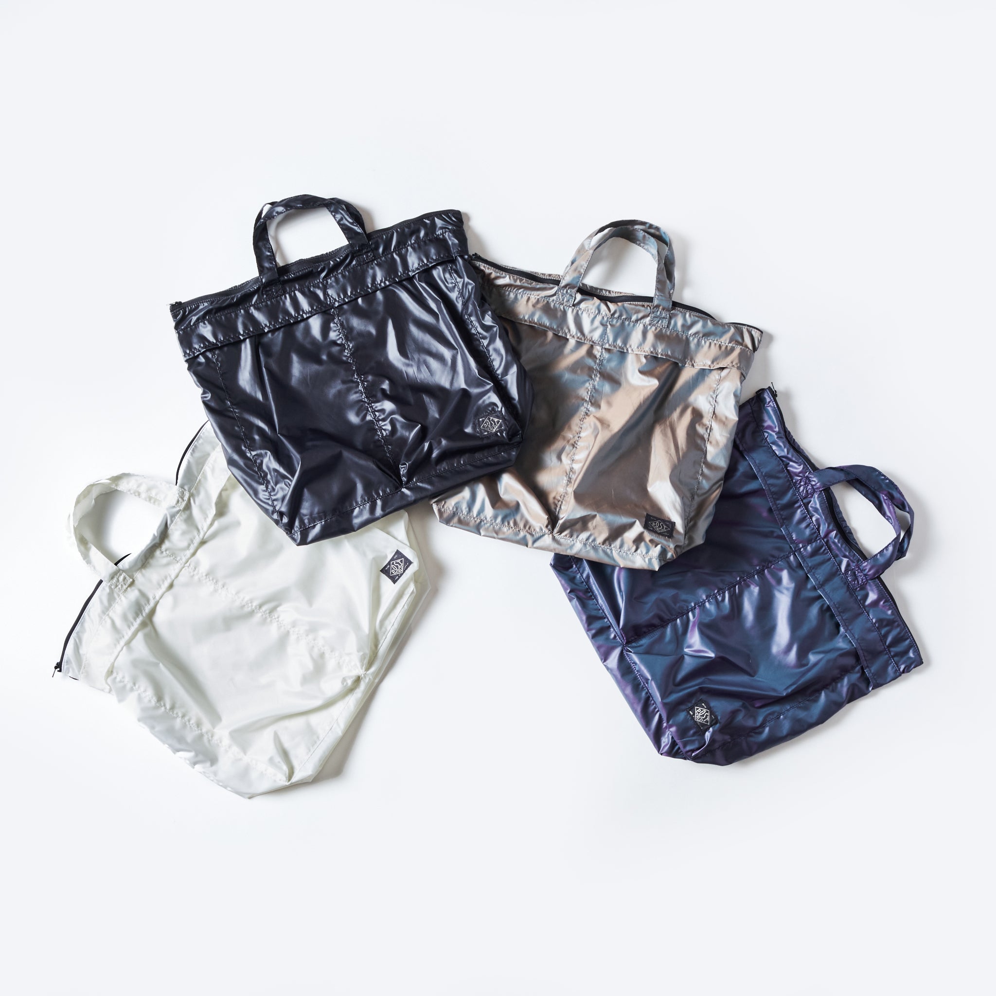#4208-PTK Packable Helmet Bag 2 : poly taffeta khaki iridecent