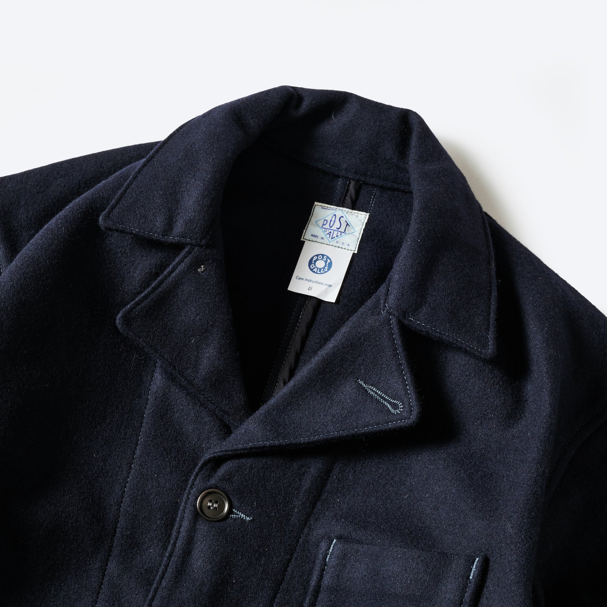 #2140-WM1 OK Rider : wool melton navy "Dead Stock"
