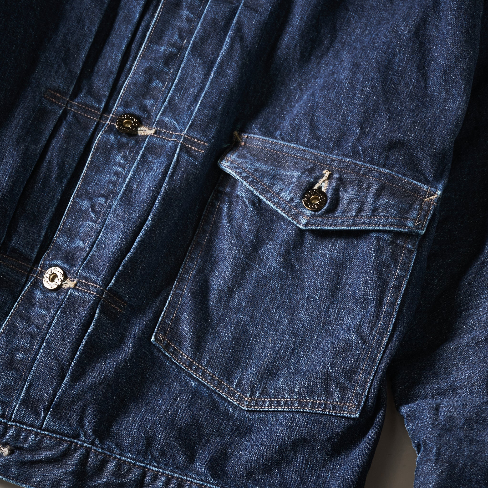 #1108-12DW Ranchero : 12oz. selvedge deep washed denim indigo