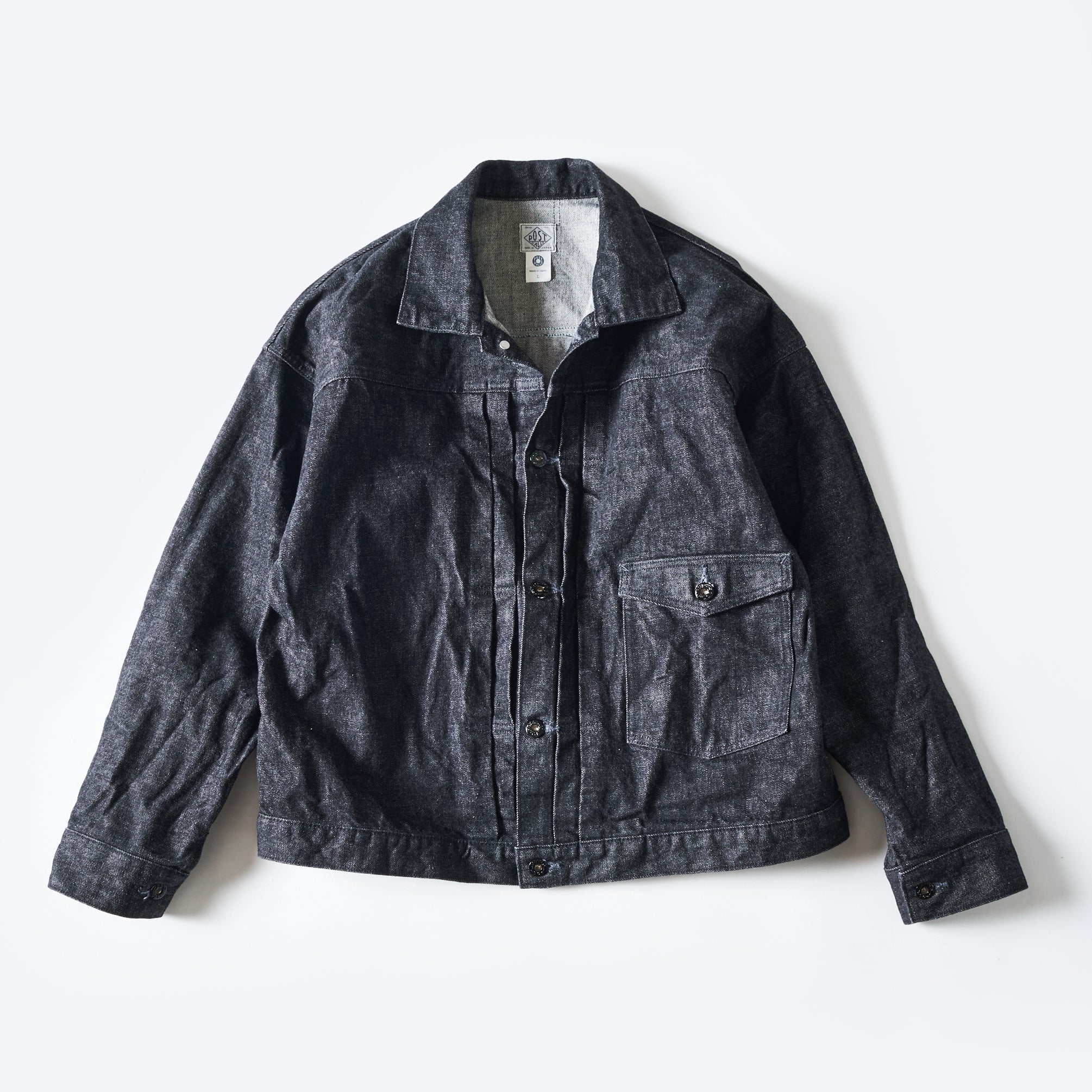 #1108-12DB Ranchero : 12oz. selvedge denim black